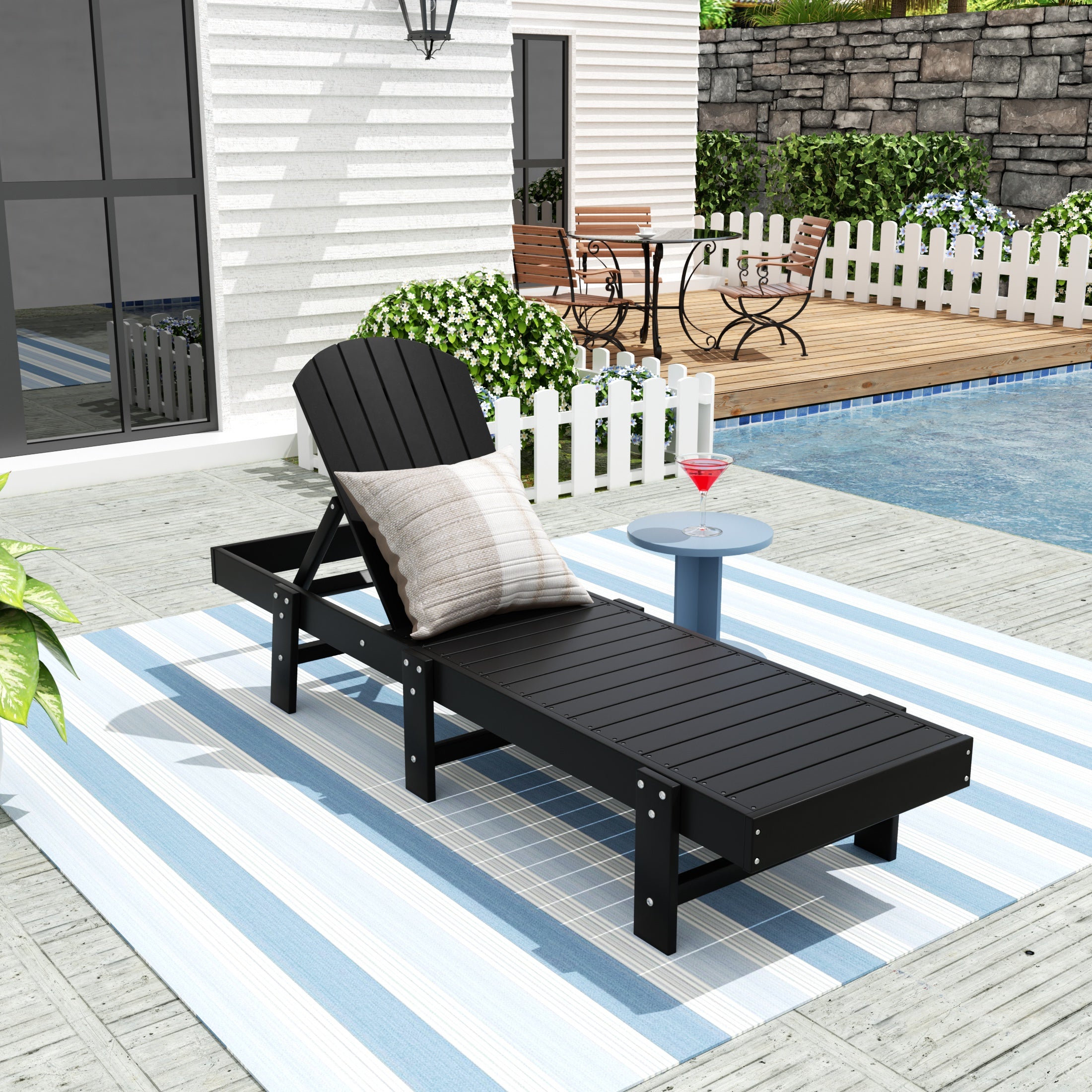 Portside Adirondack Poly Reclining Chaise Lounge