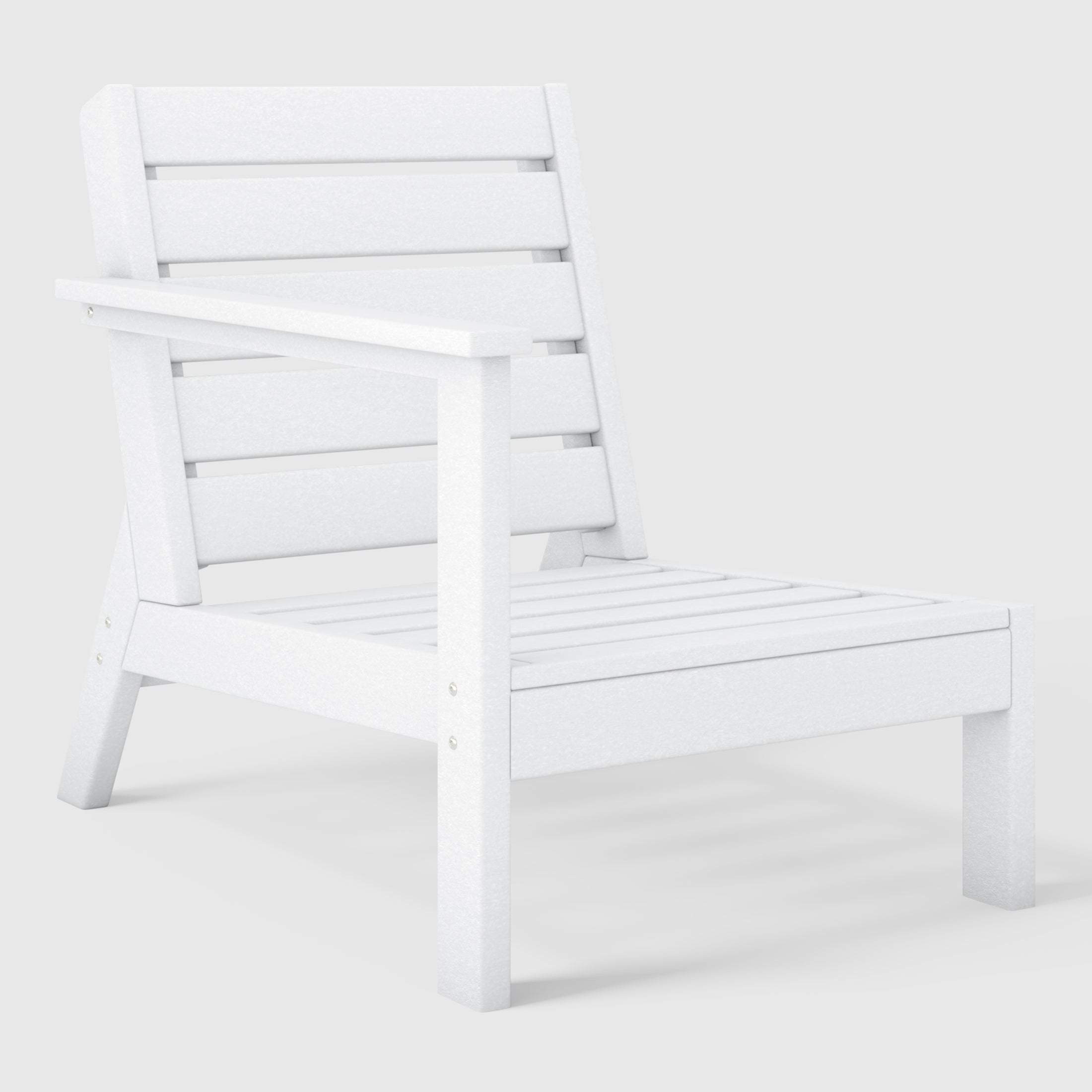 Portsmouth Outdoor Patio HDPE Left Arm Sectional Corner Club Chair with Patio Cushions