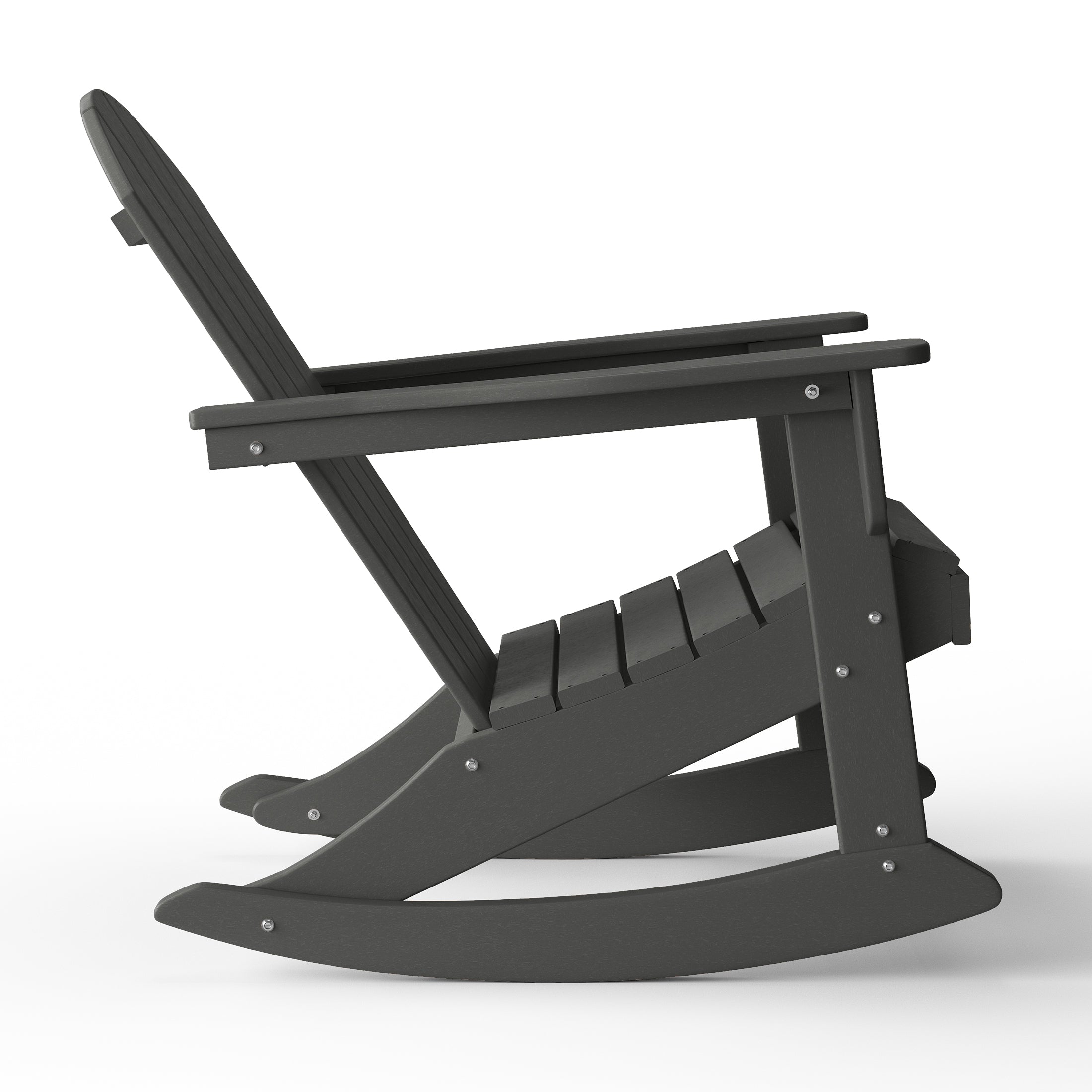 Paradise 3-Piece set Outdoor / Patio Poly Adirondack rocking chairs with a side table ( 2 seater )