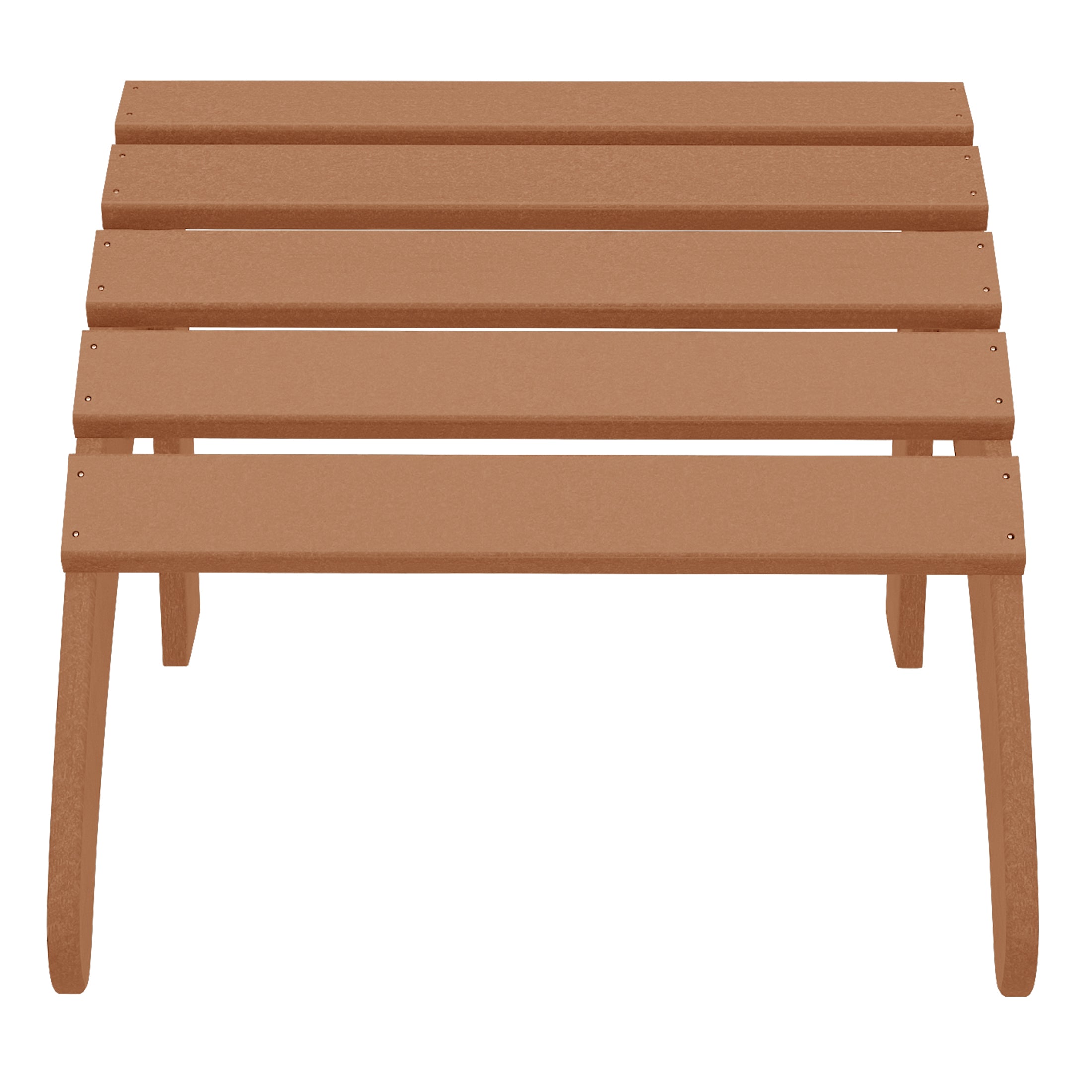Lakeview 4-Piece Outdoor Patio HDPE Adirondack Chairs With Ottomans and Cup Holder Set