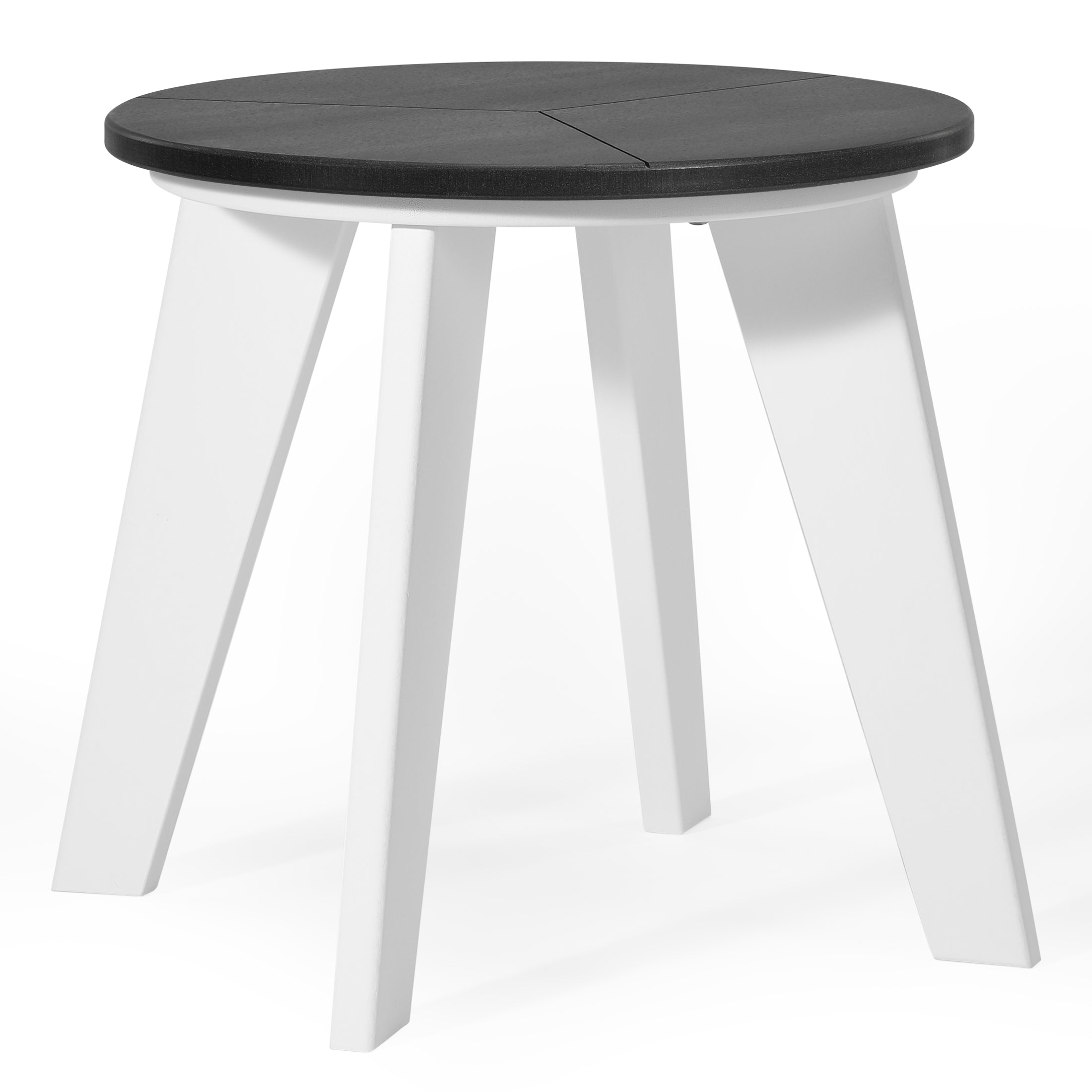 Seaside 3-Piece Outdoor HDPE Conversation Set with Deep Seating Chairs and Round Side Table