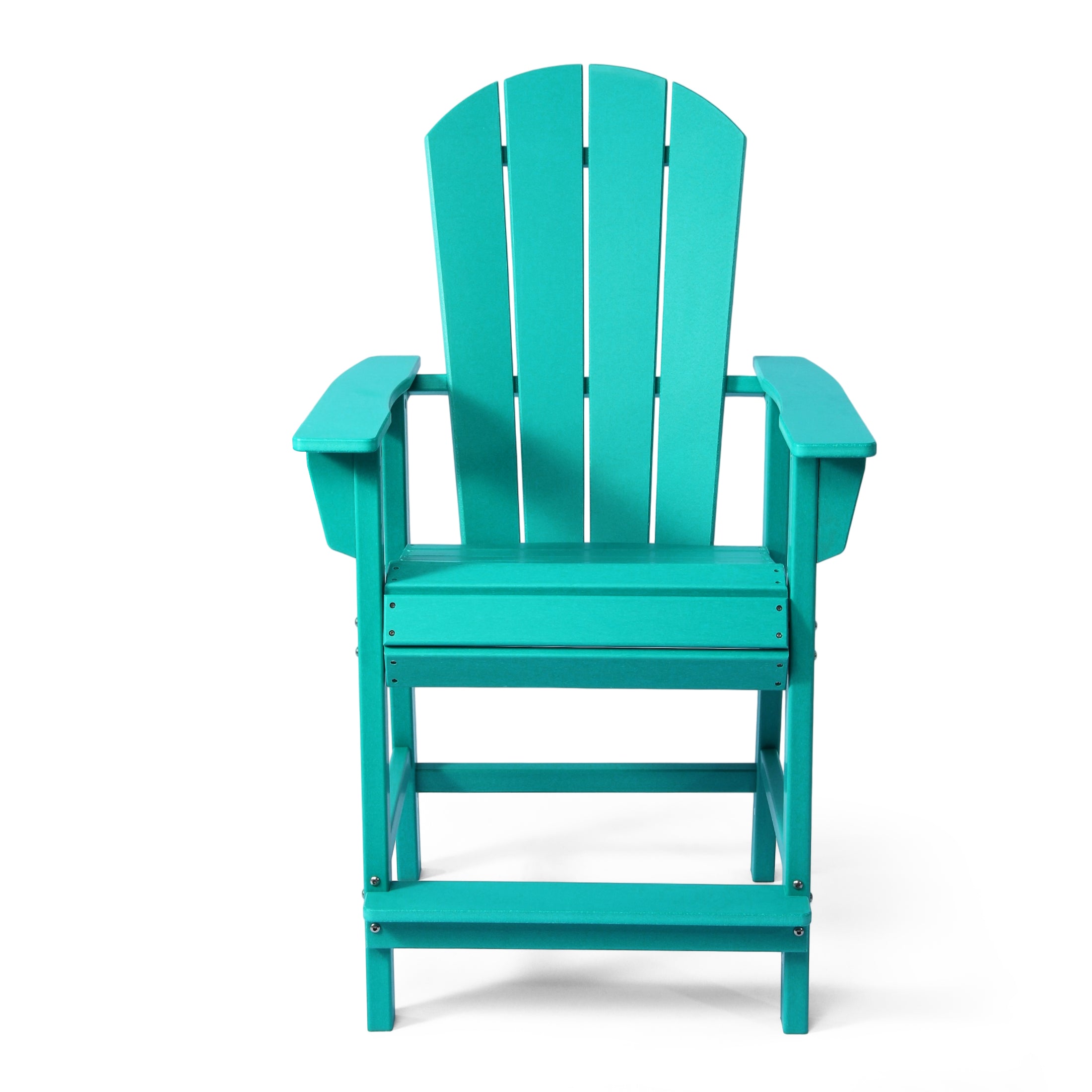 Paradise Outdoor HDPE  Tall Adirondack Counter Height Bar Chair With Cup Holder
