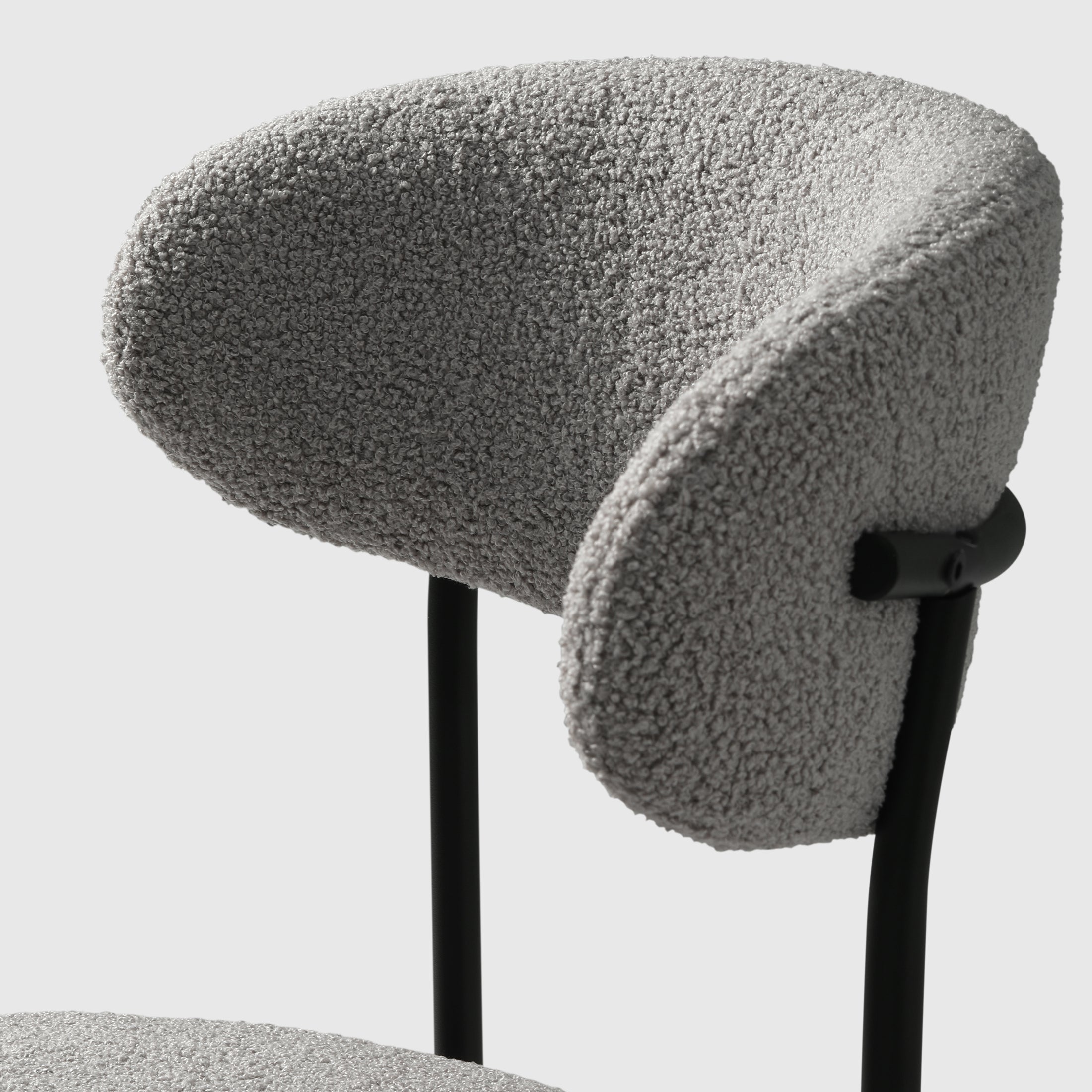 Celine Mid-Century Modern Upholstered Sherpa Round Dining Chairs (Set of 2)