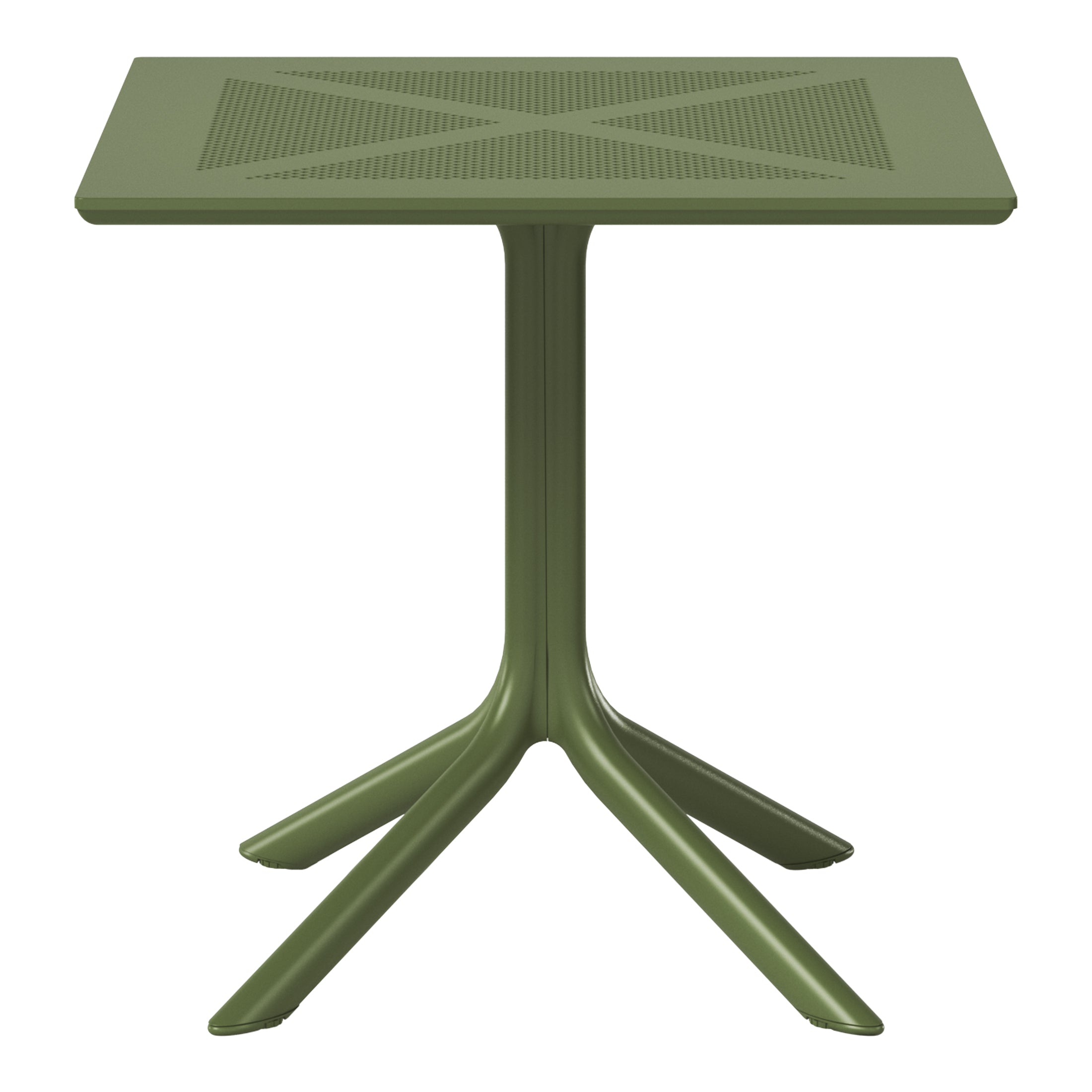 Sunshine 31.5" Square Plastic Outdoor Patio Dining Table for 4