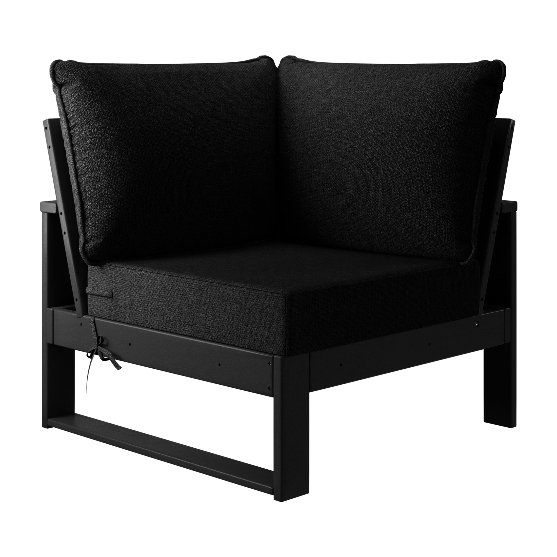 Rockaway Outdoor 4-Piece HDPE L-Shaped Modular Patio Sofa Furniture Set