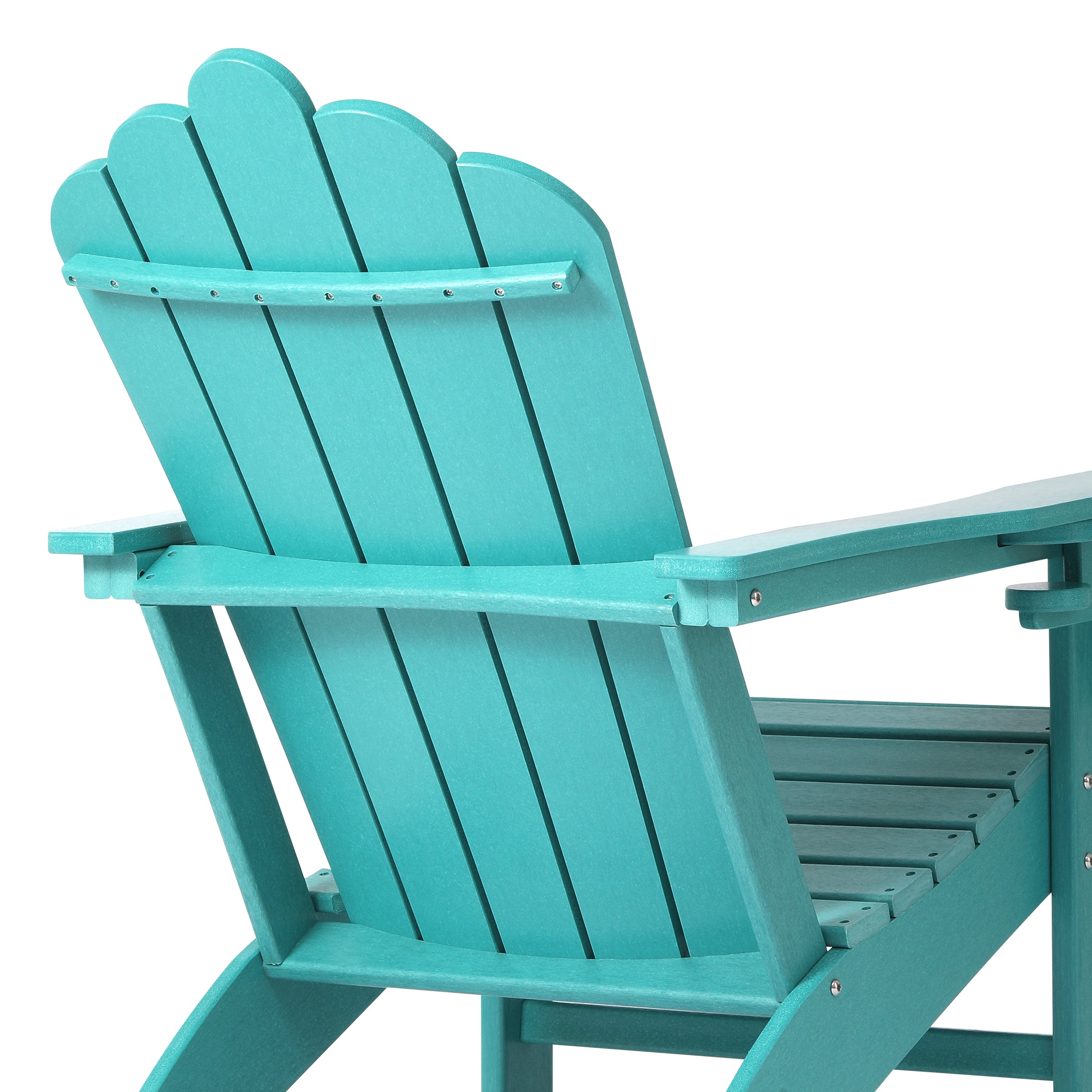 Lakeview Outdoor Patio HDPE Adirondack Chairs With Cup Holders (Set of 8)