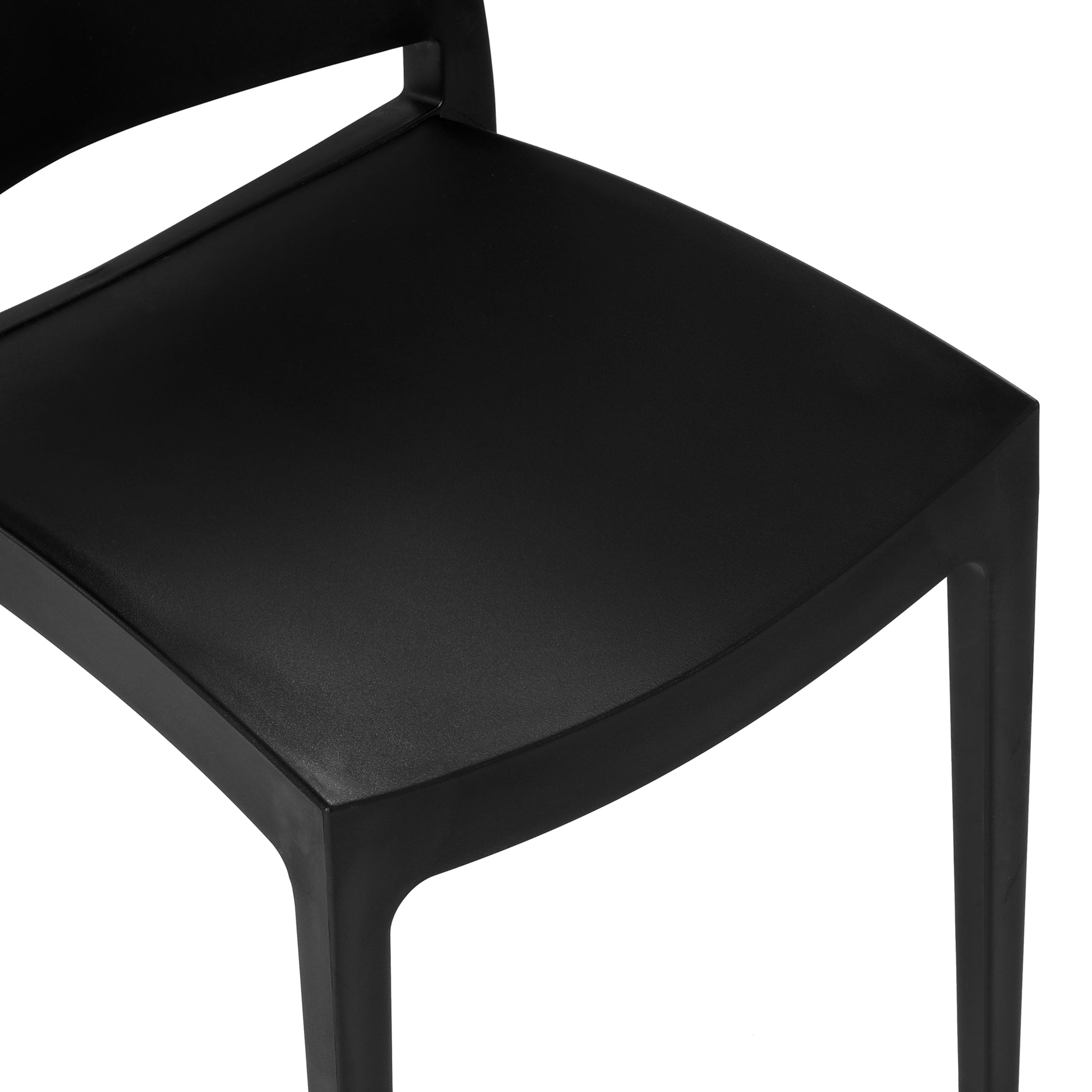 Sunshine Modern Polypropylene Stackable Plastic Patio Dining Chair (Set of 2)