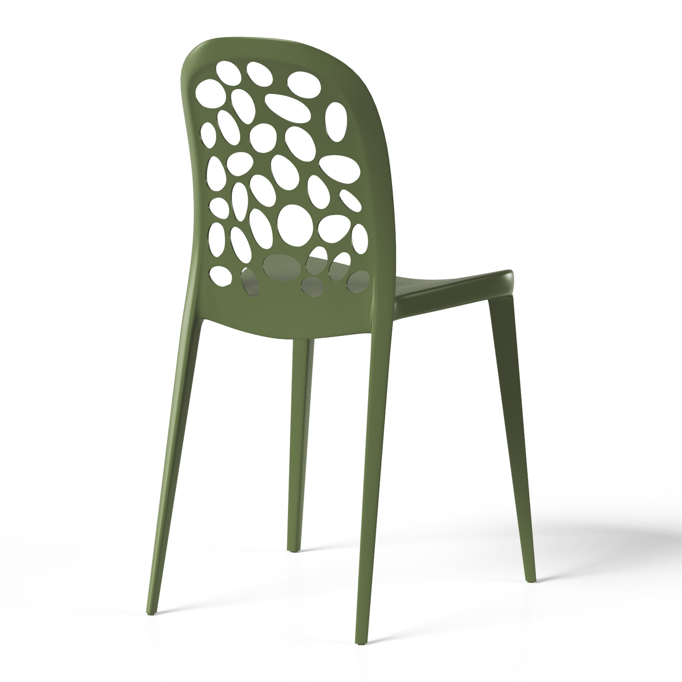 Sunshine Outdoor Modern Stackable Patio Dining Chairs (Set of 2)