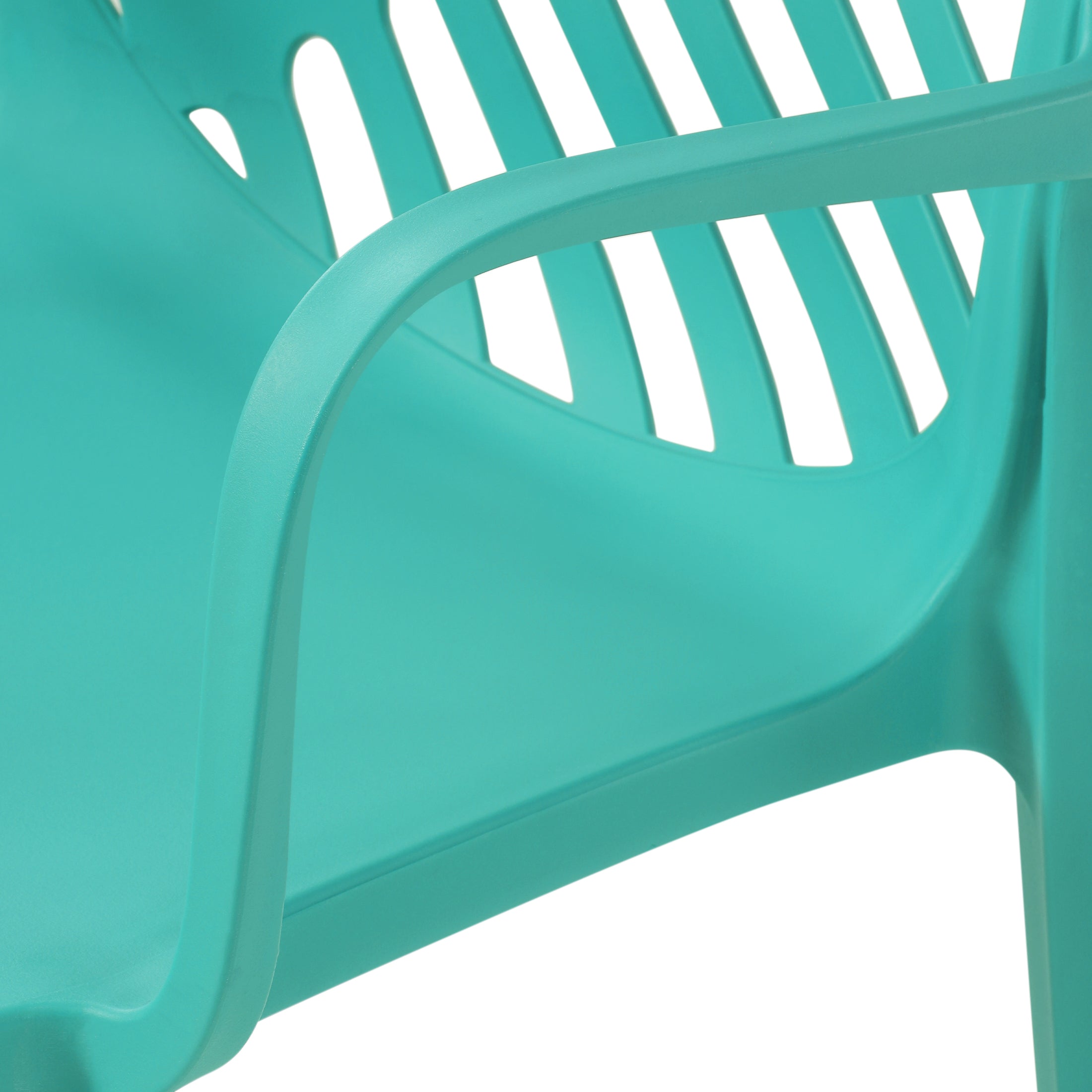 Sunshine Outdoor Modern Stackable Patio Dining Armchairs (Set of 2)