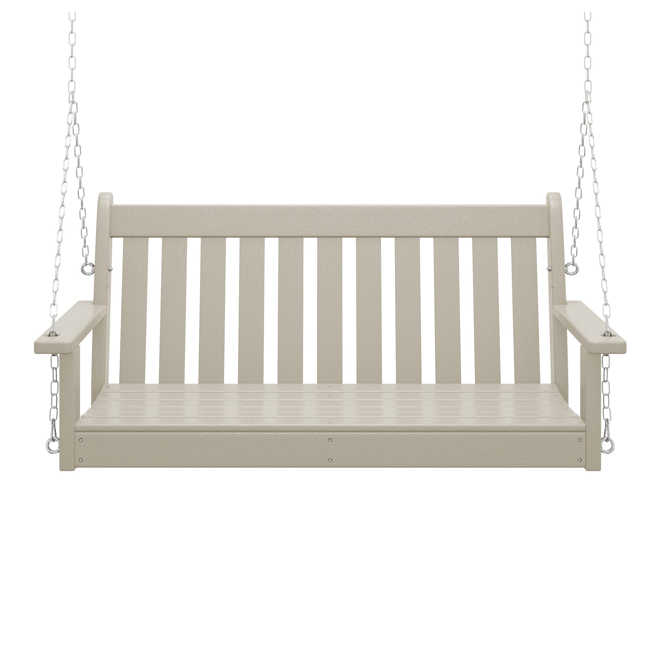 Paradise Outdoor Patio HDPE Hanging Front Porch Swing Bench
