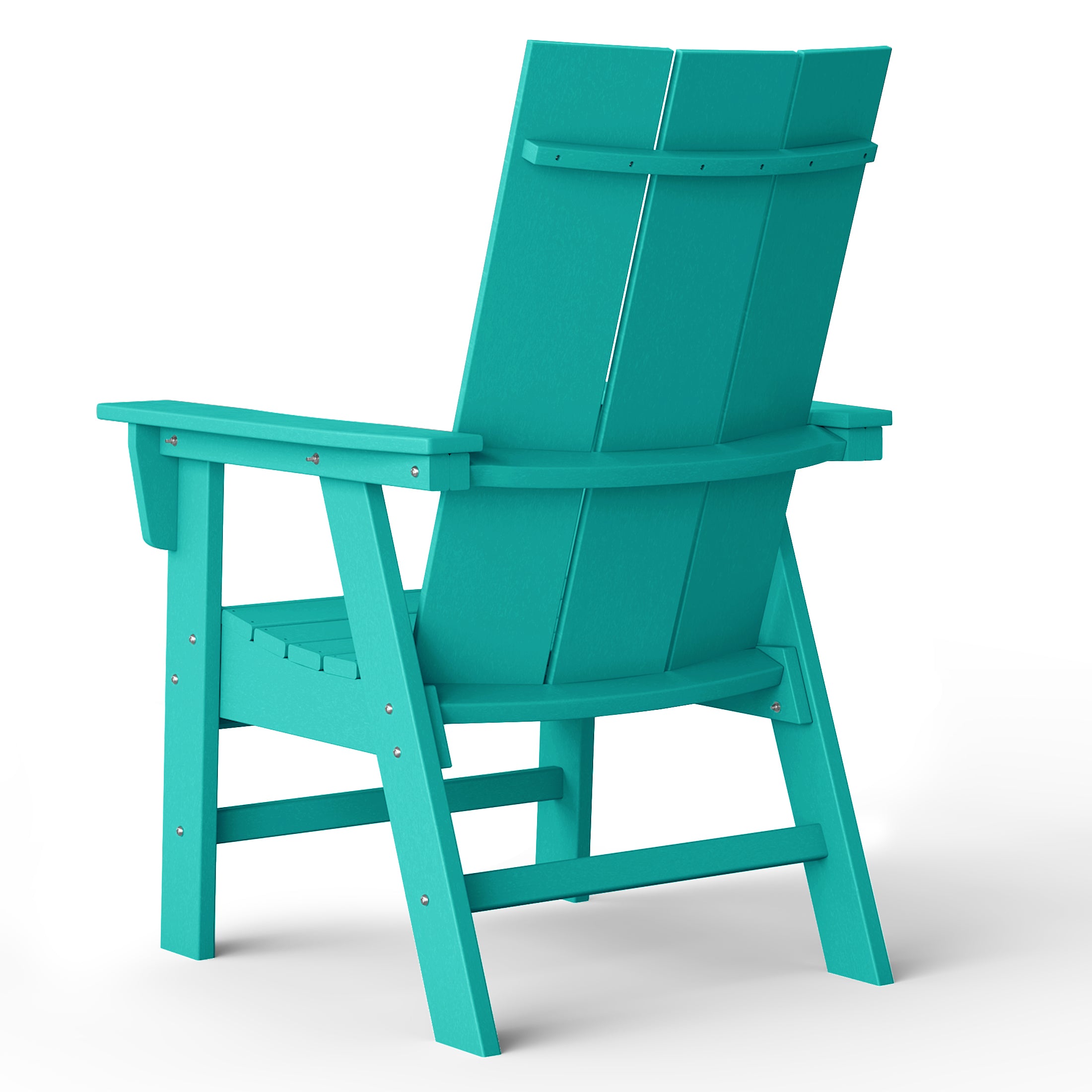 Palms Outdoor Patio HDPE Plastic Modern Adirondack Dining Chairs (Set of 2)