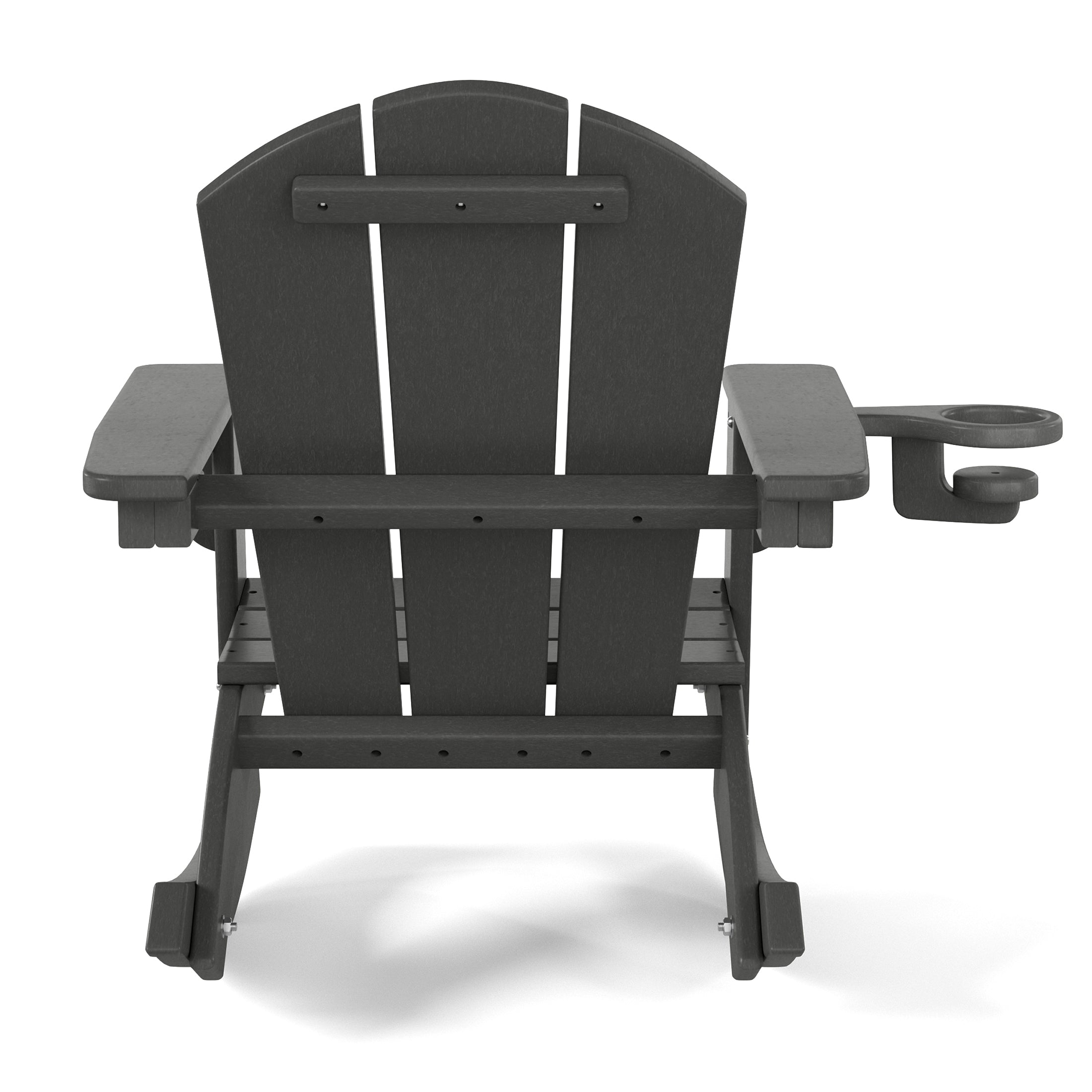 Paradise Outdoor HDPE Plastic Preschool Toddler Classic Adirondack Rocking Chairs (Set of 2)