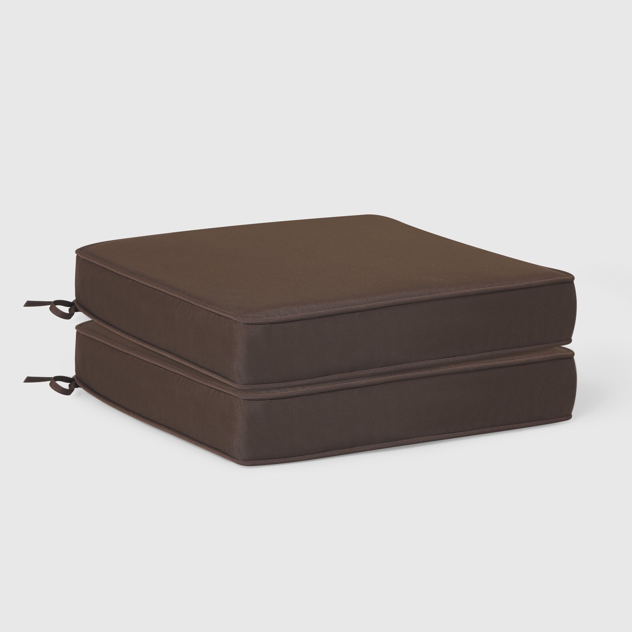 Harmony Outdoor Patio Furniture Seat Chair Square Cushions with Piping. Set of 2, 20" x 19"