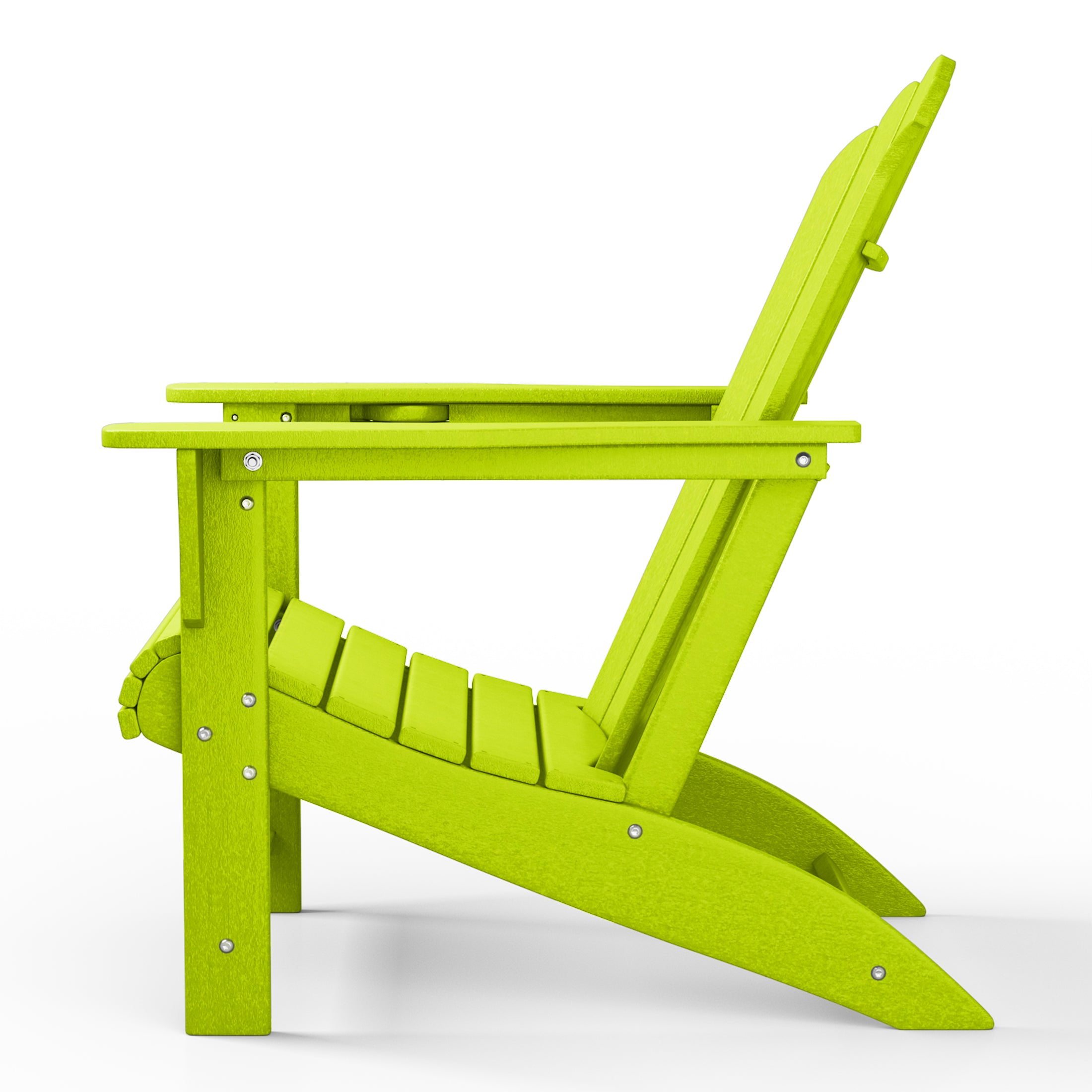 Lakeview Outdoor Patio HDPE Adirondack Chair With Cup Holder