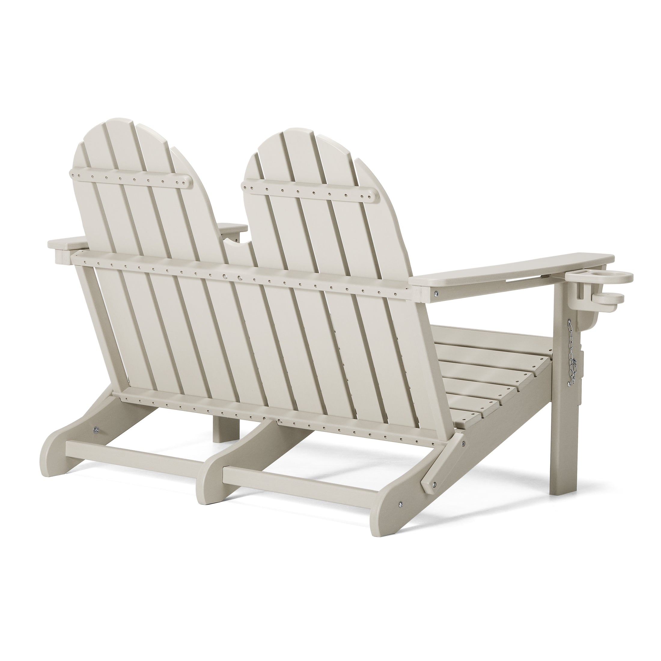 Savannah Outdoor Patio 49" HDPE Folding Adirondack Garden Bench