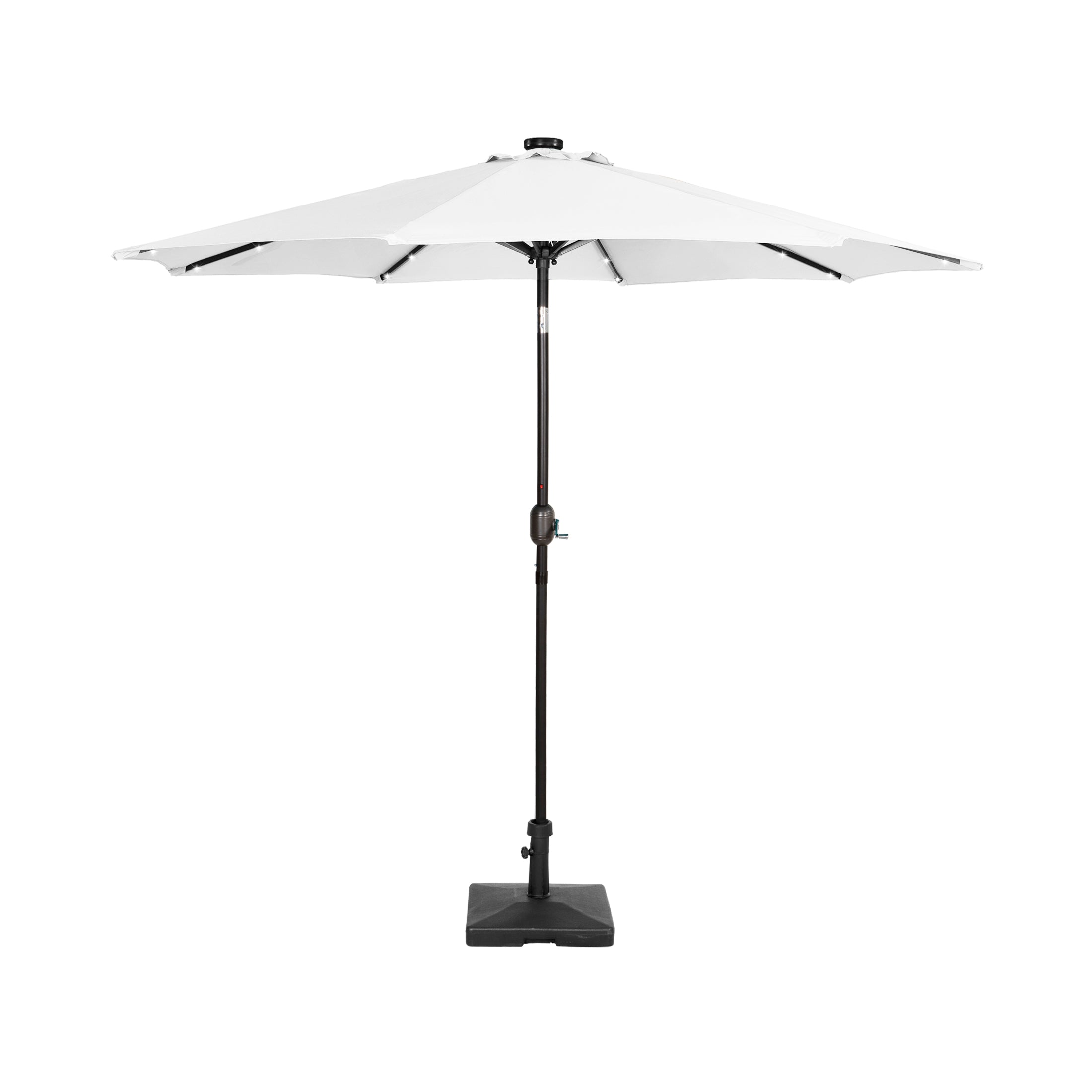Westlake 9 ft. Patio Solar Power LED lights Market Umbrella with 50 lbs concrete weight base kit