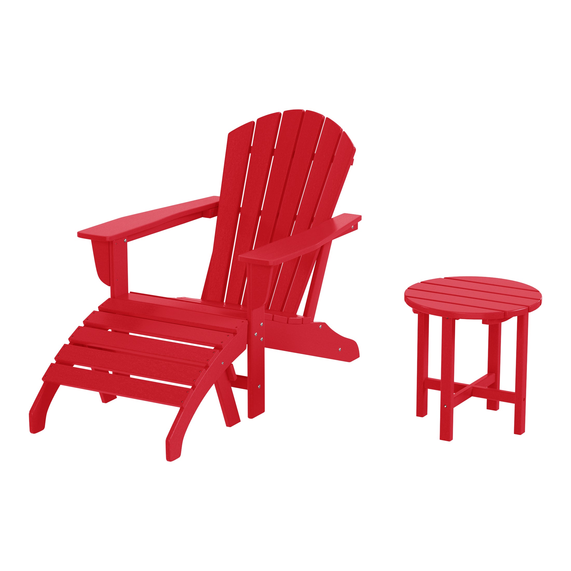 Portside Outdoor Adirondack Chair With Ottoman And Side Table 3-Piece Set