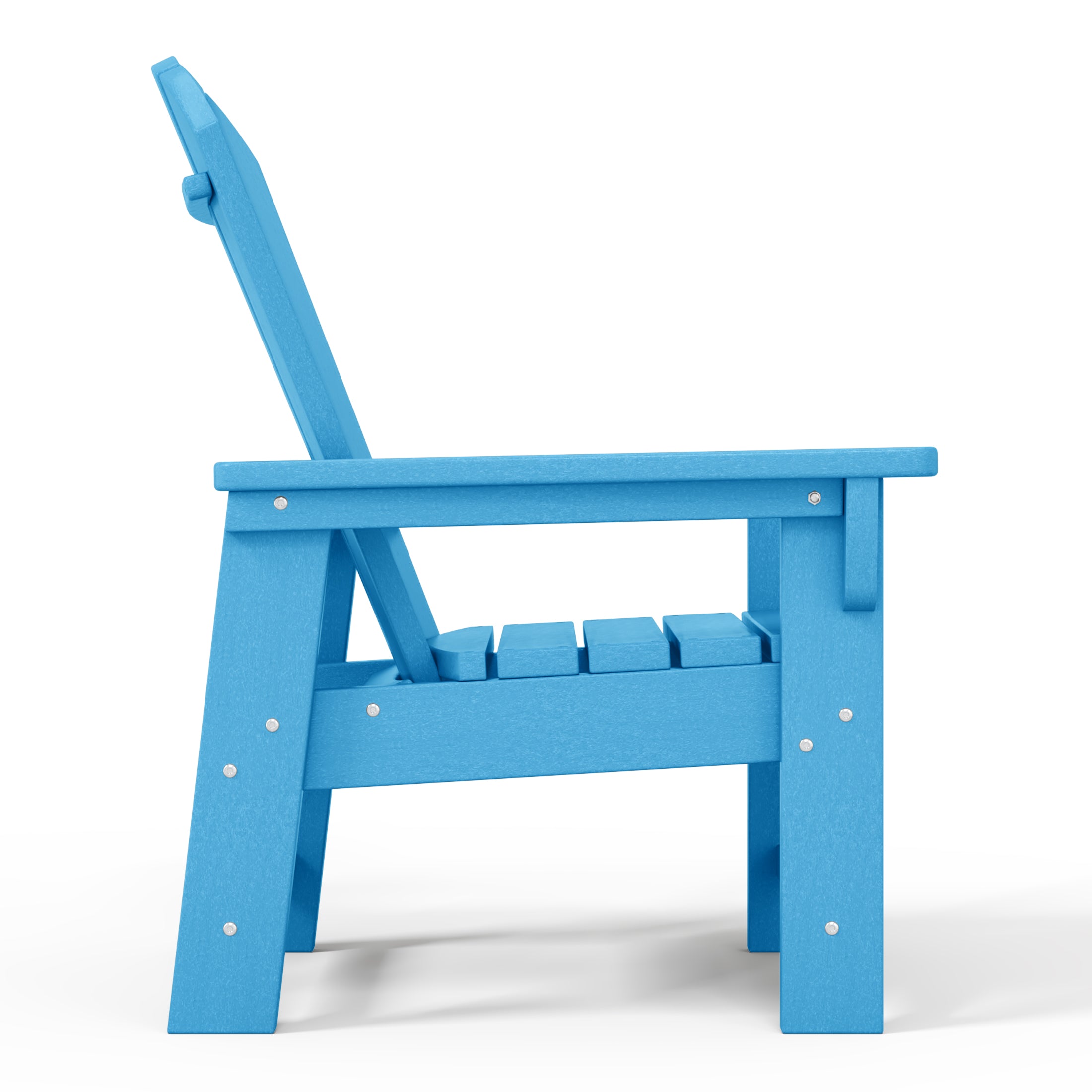 Paradise 2-Piece Kids Outdoor HDPE Adirondack Chair With Square Side Table Set