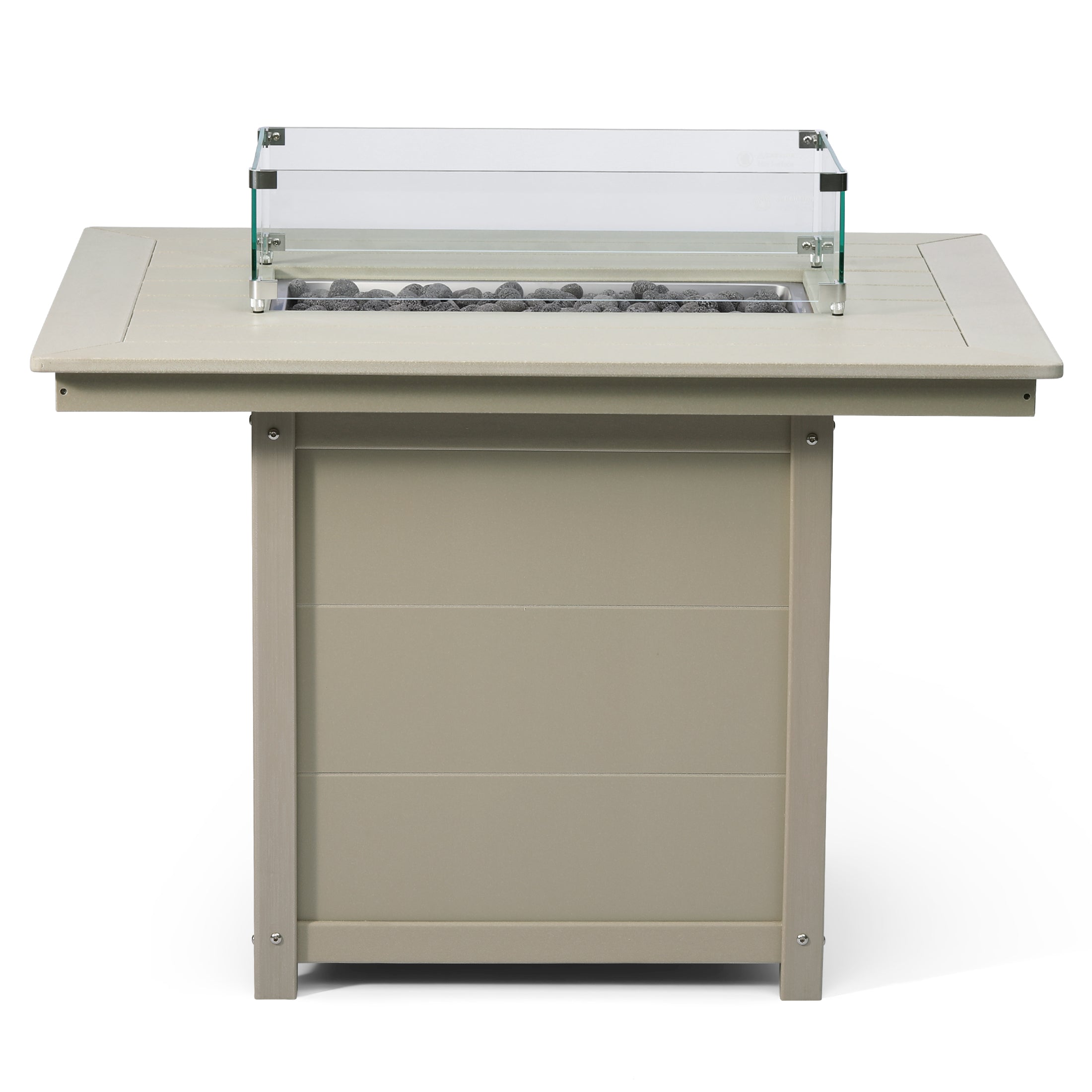 Sol 46" Modern Outdoor Patio Gas Propane Rectangular Fire Pit Table
