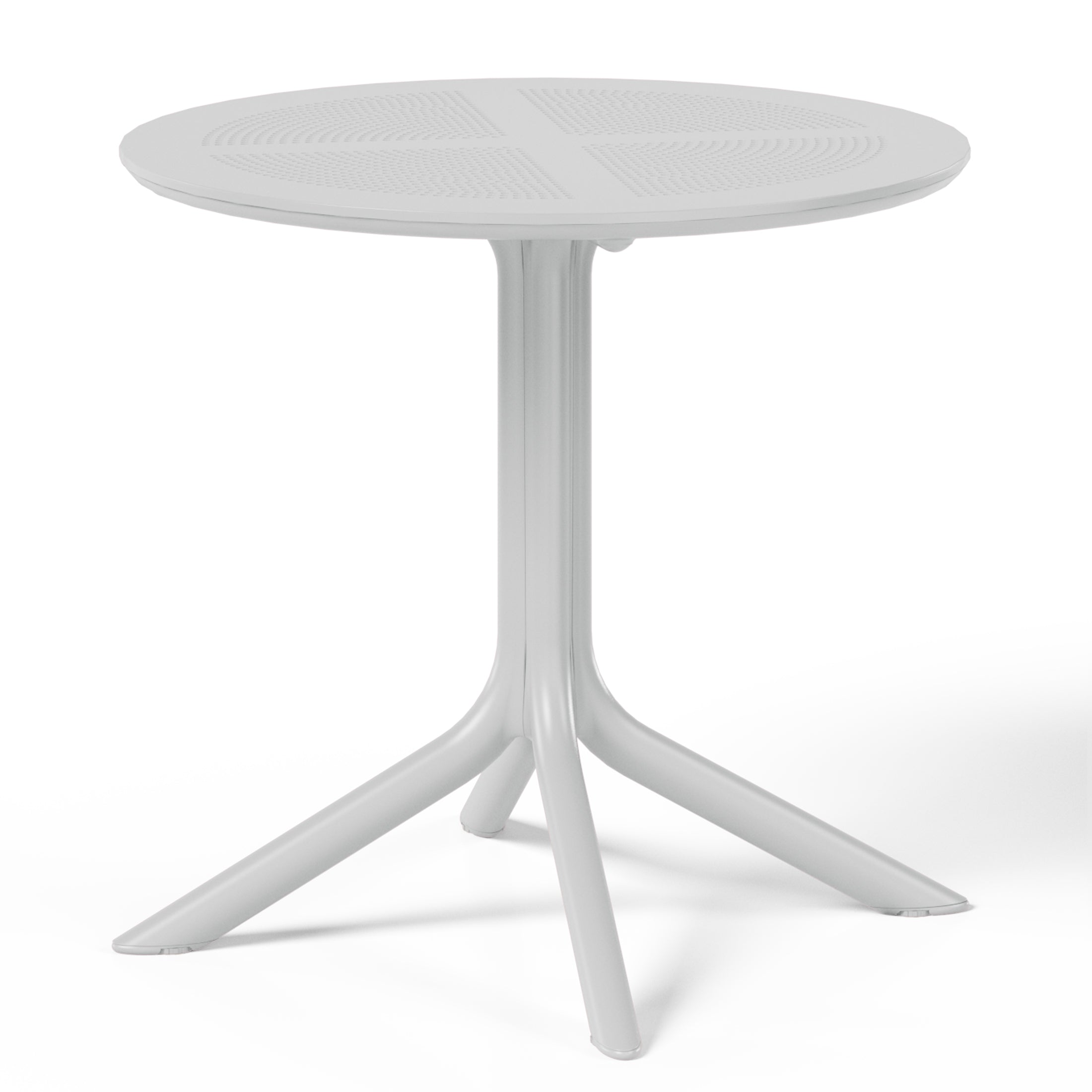 Sunshine Modern 5-Piece Resin Round Patio Dining Table Set with Stackable Patio Dining Chairs