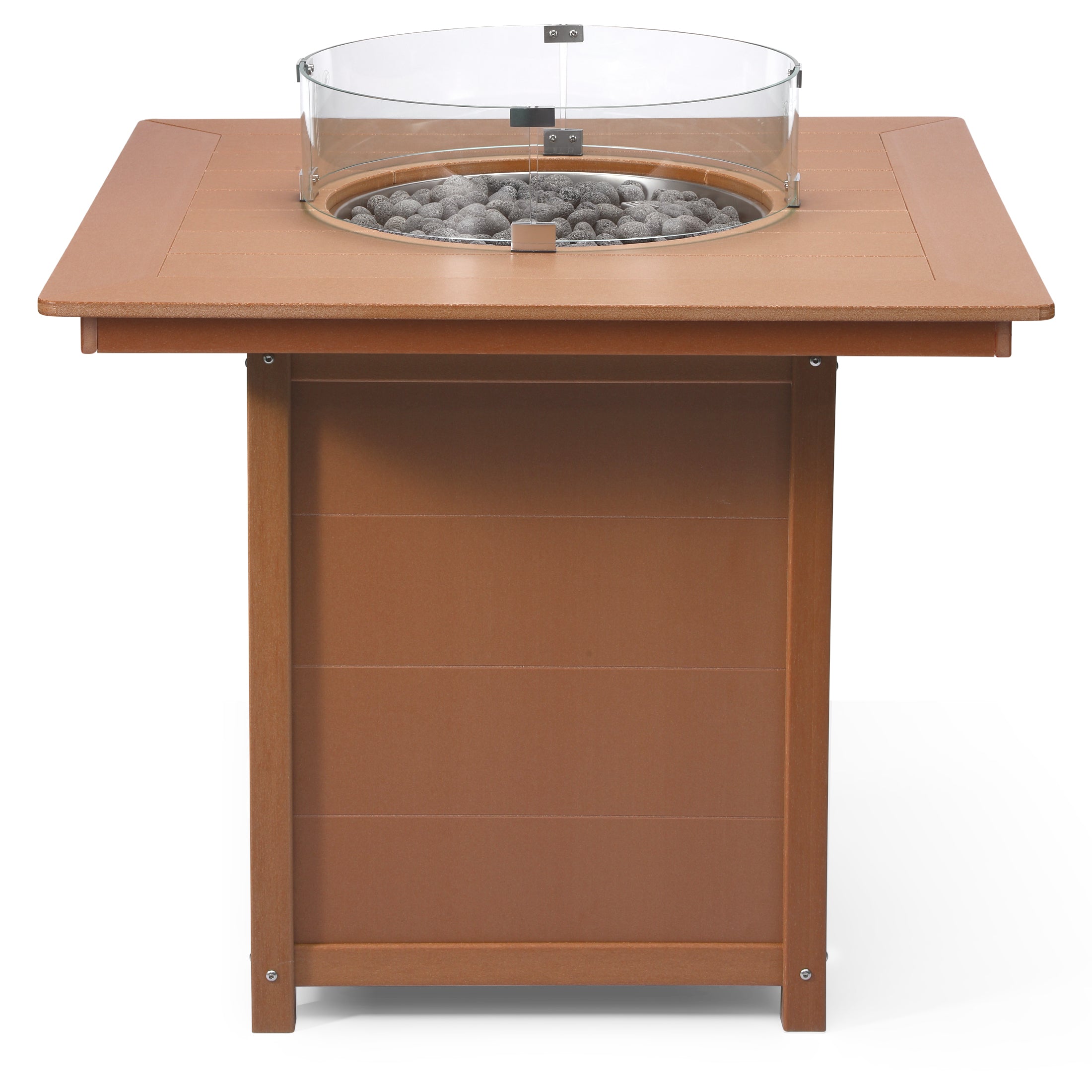 Sol 42" Modern Outdoor Patio Gas Propane Square Fire Pit Table