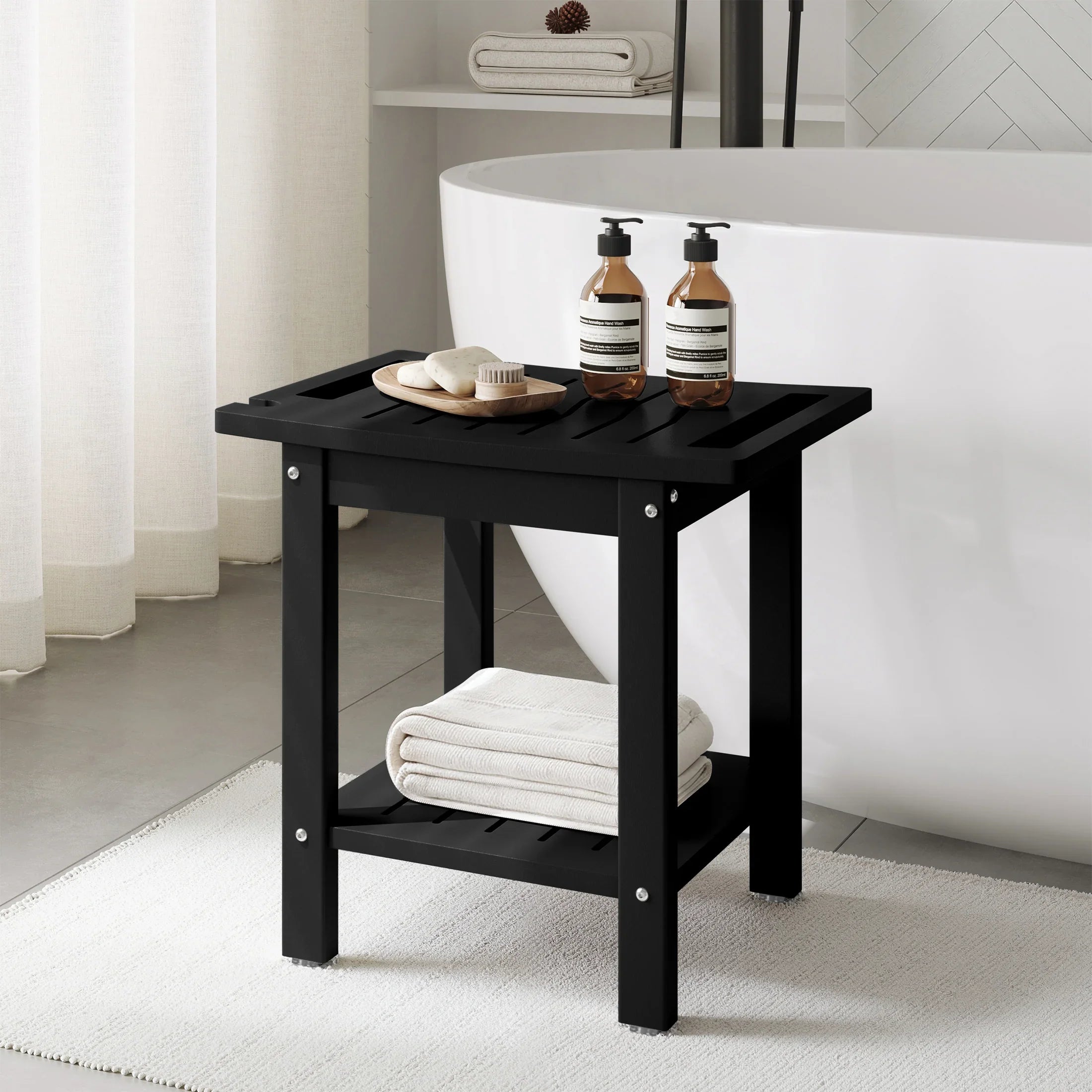 Ventura HDPE Poly Plastic Waterproof Bathroom Shower Bench