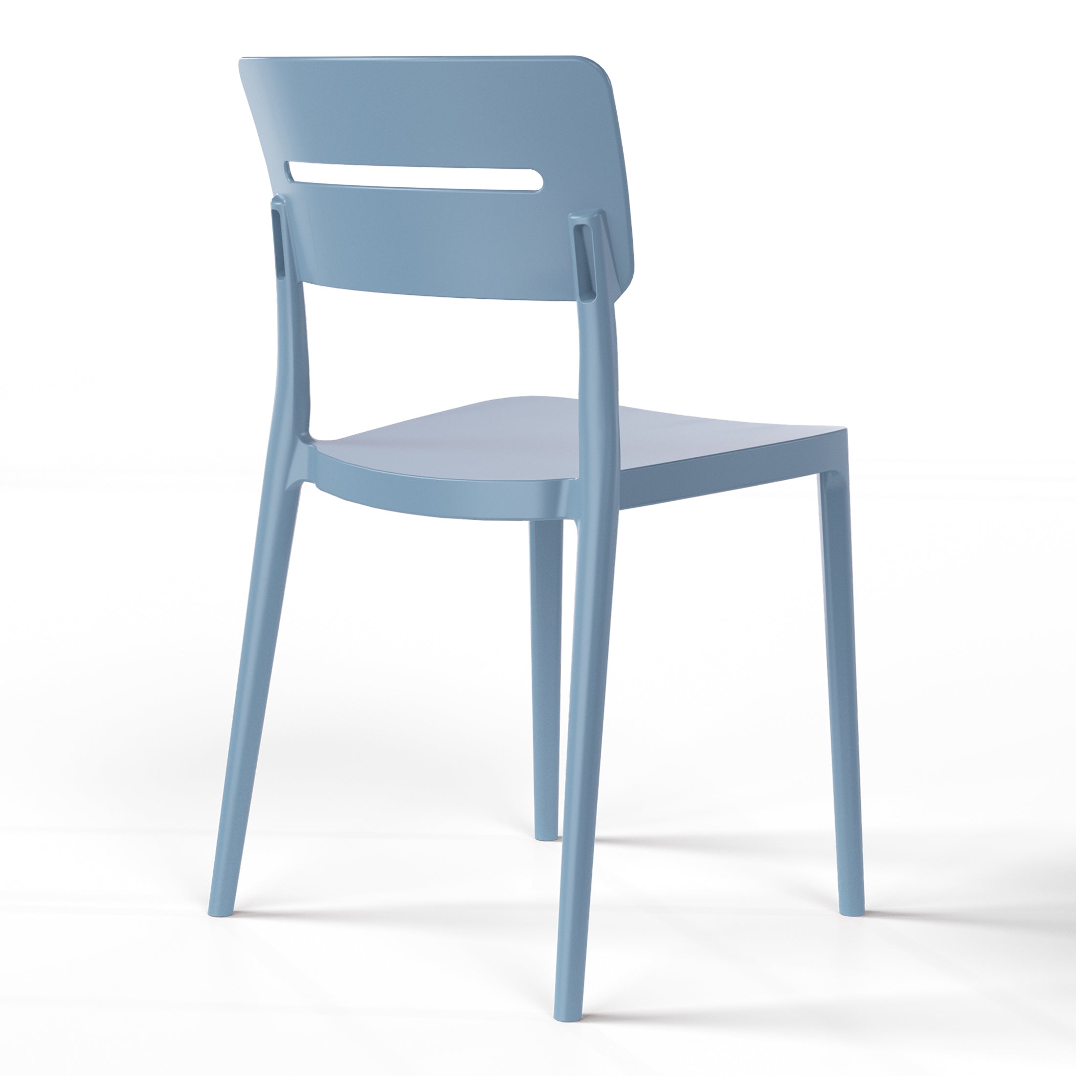 Sunshine Outdoor Modern Stackable Plastic Patio Dining Chairs (Set of 4)