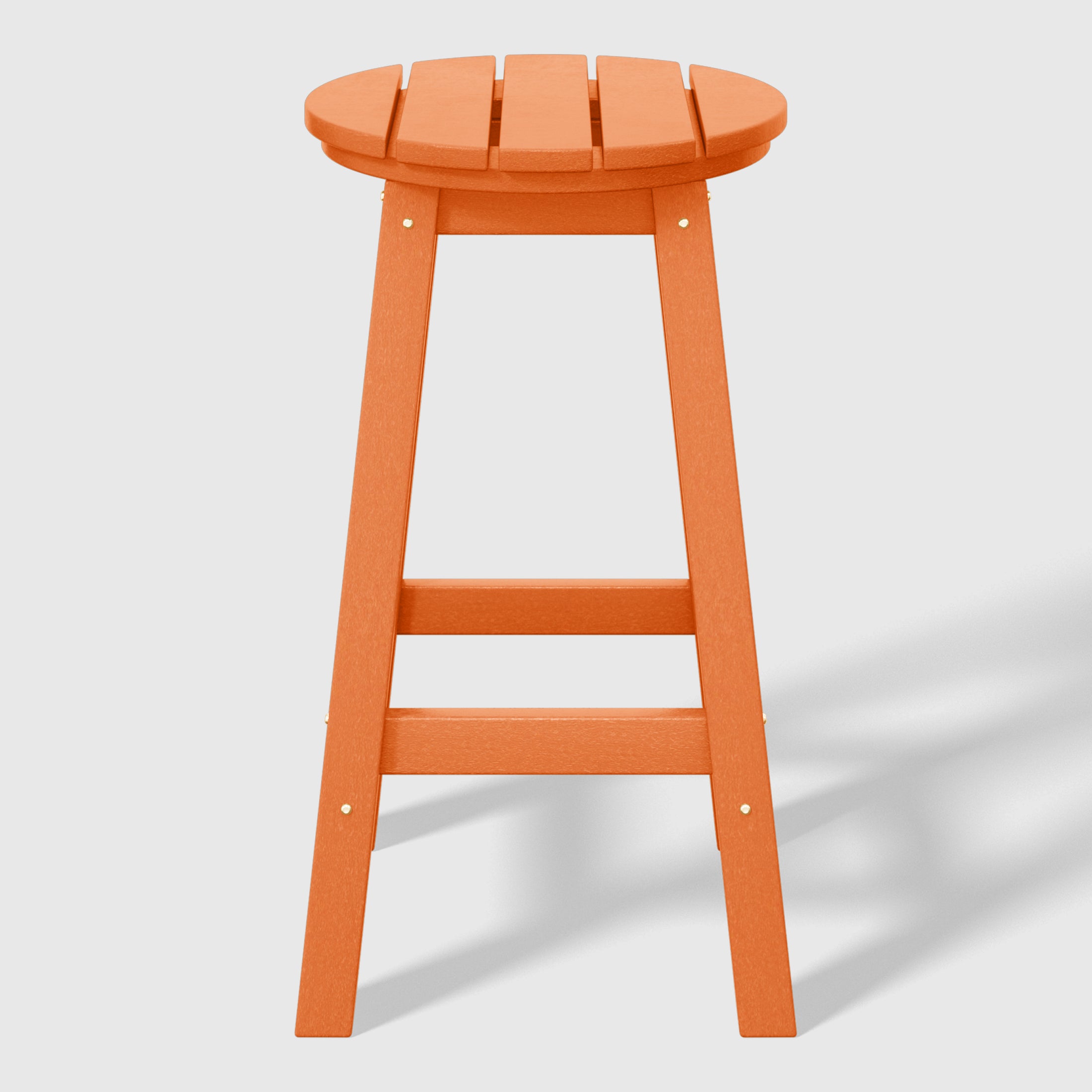 Paradise 24" HDPE Outdoor Patio Round Counter Height Bar Stool Set of 2