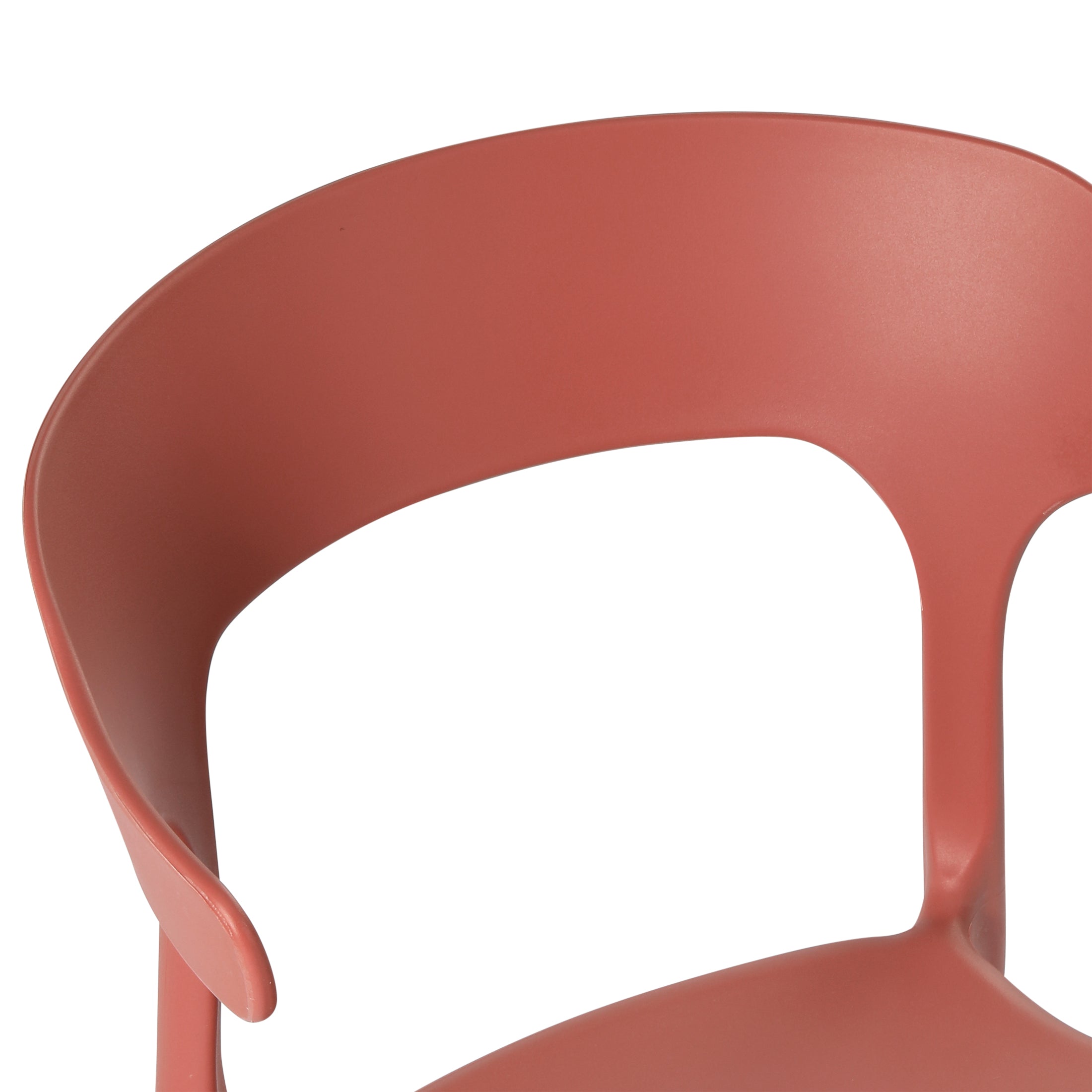 Sunshine Modern Stackable Resin Plastic Patio Dining Chair (Set of 2)