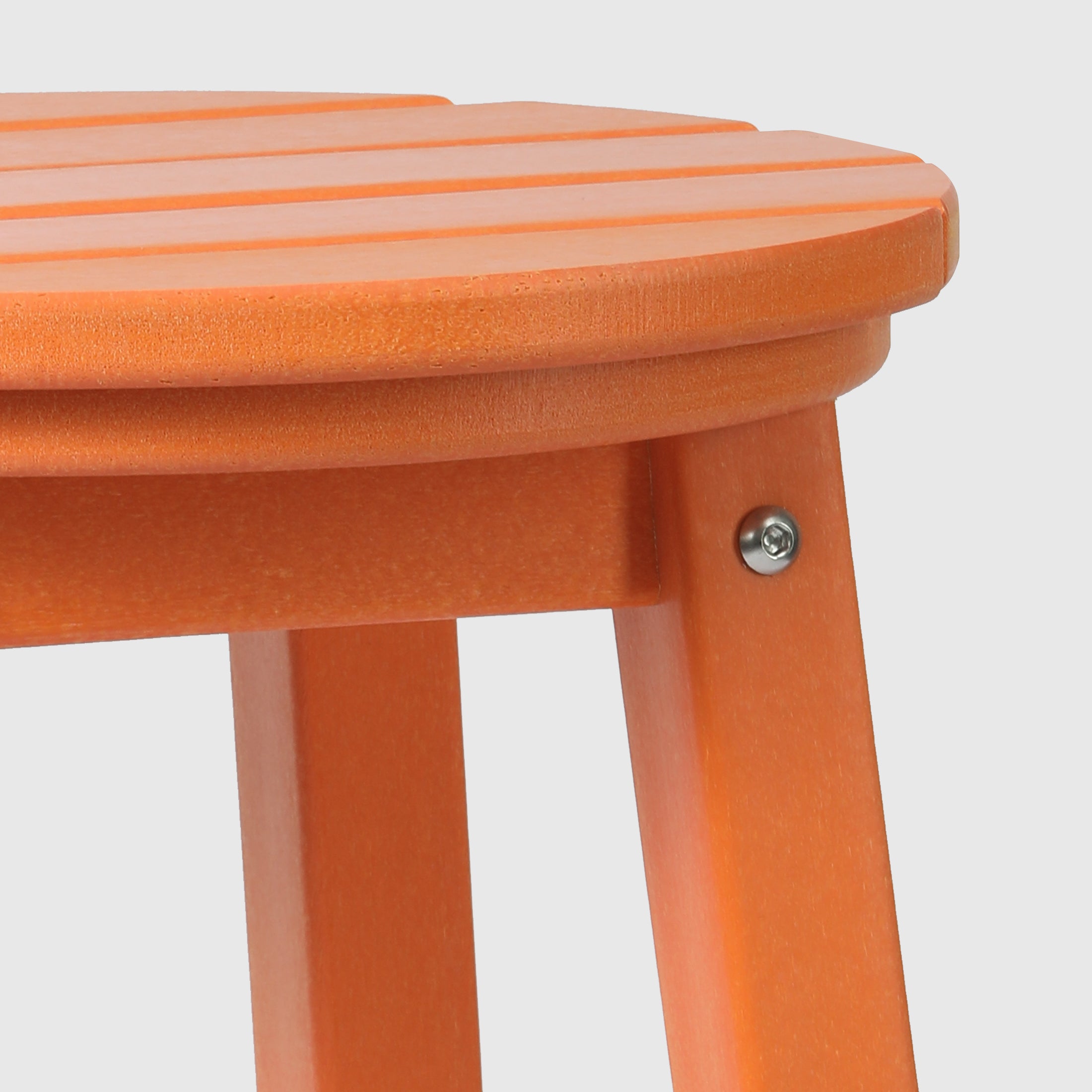 Paradise 24" HDPE Outdoor Patio Round Counter Height Bar Stool Set of 2