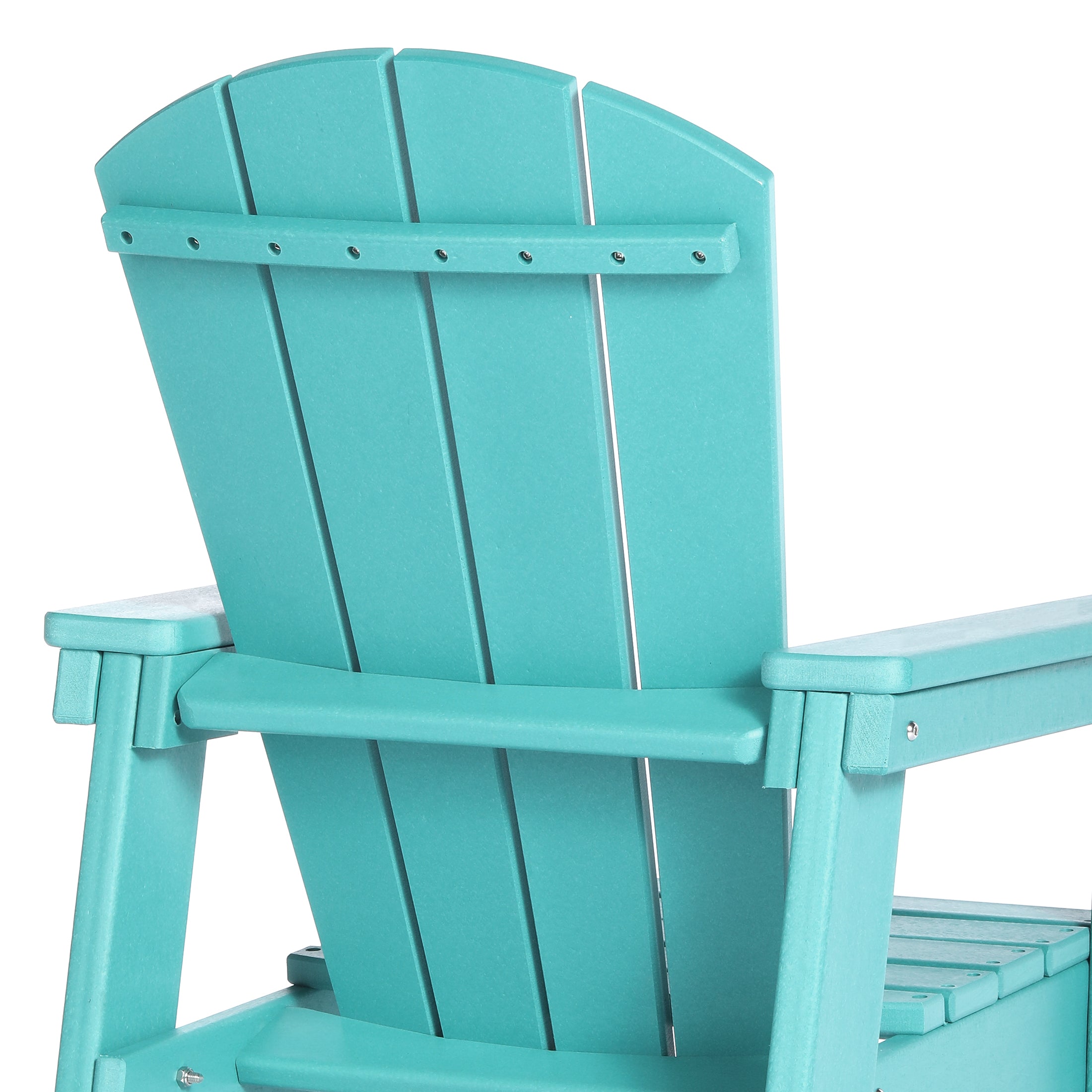 Paradise 2-Piece Kids Outdoor HDPE Adirondack Chair With Square Side Table Set