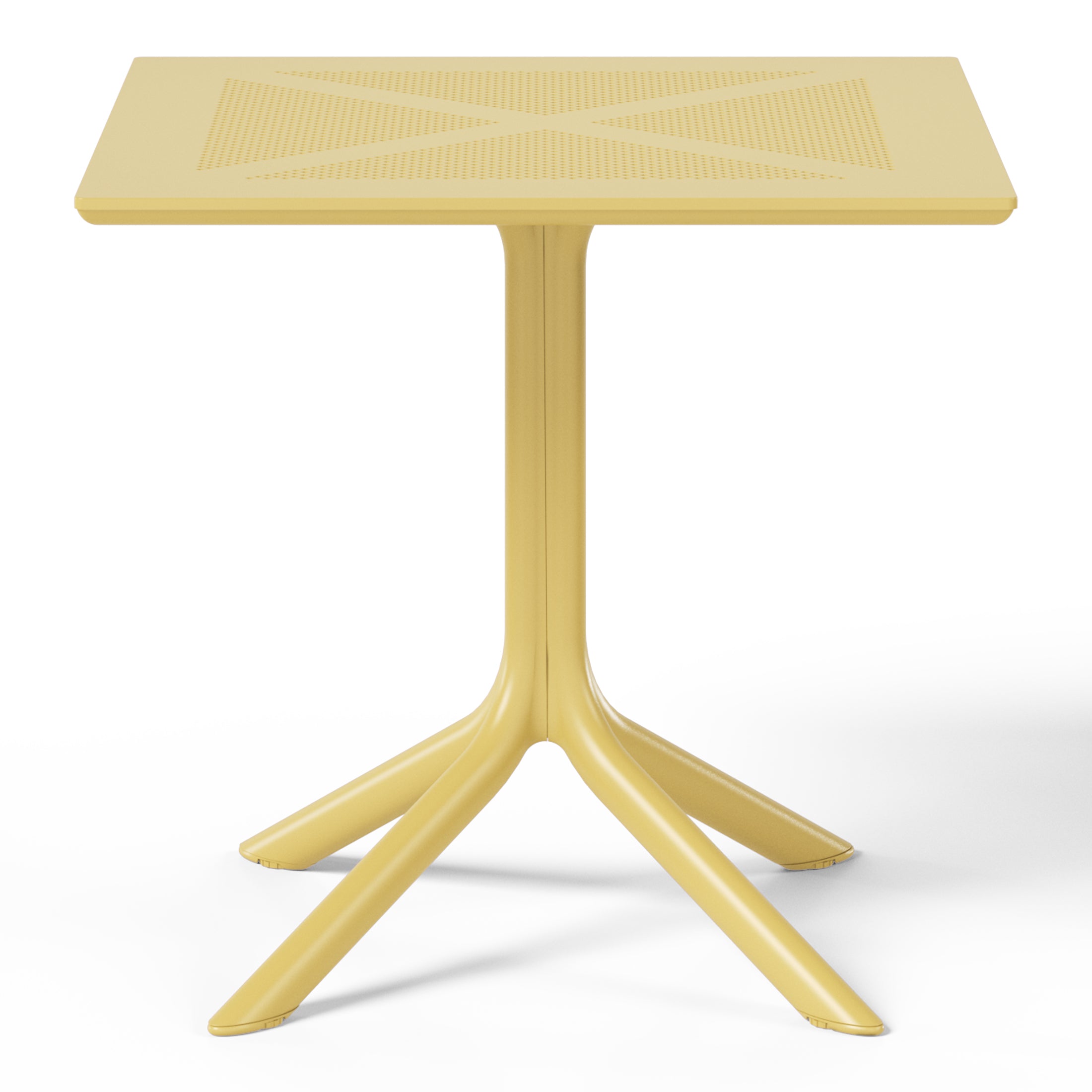 Sunshine 31.5" Square Plastic Outdoor Patio Dining Table for 4