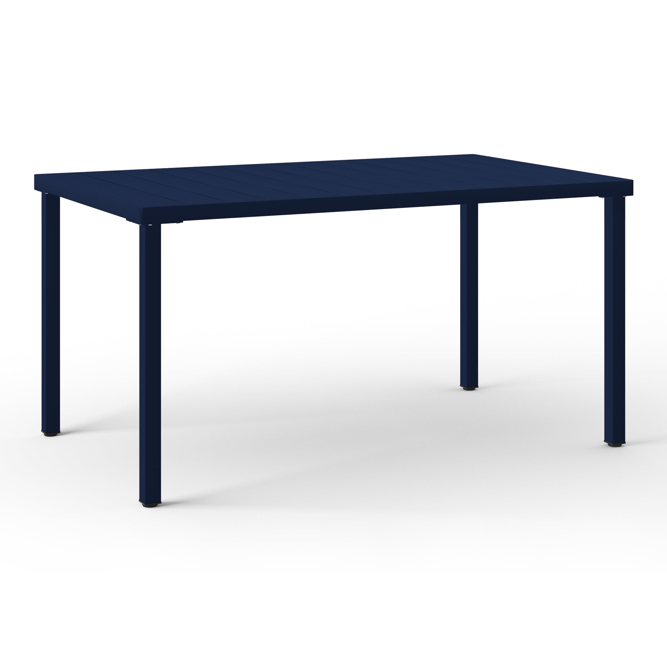 Sunshine 7-Piece Outdoor Rectangular Metal Patio Dining Table Set With Stackable Patio Chairs