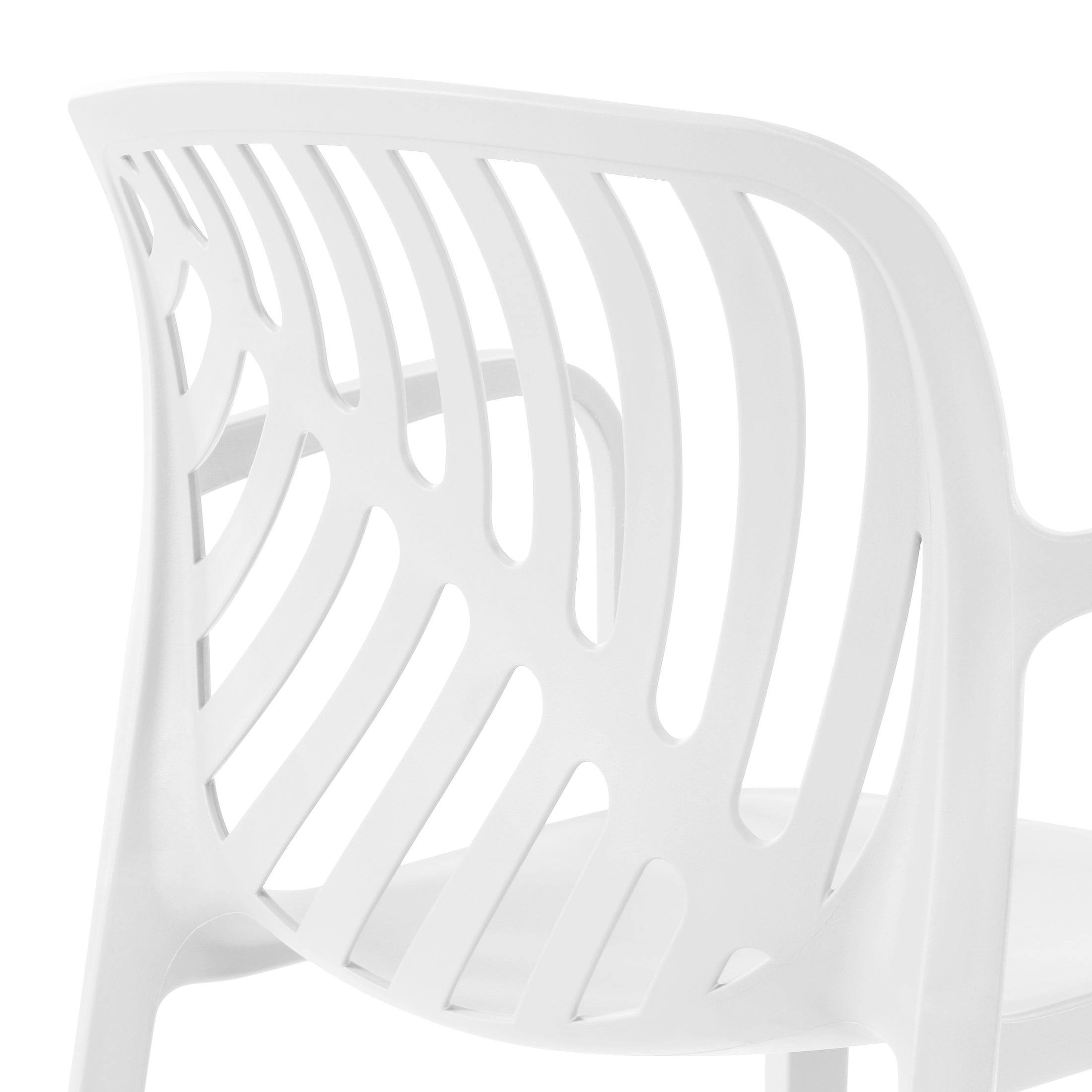 Sunshine Outdoor Modern Stackable Patio Dining Armchairs (Set of 2)