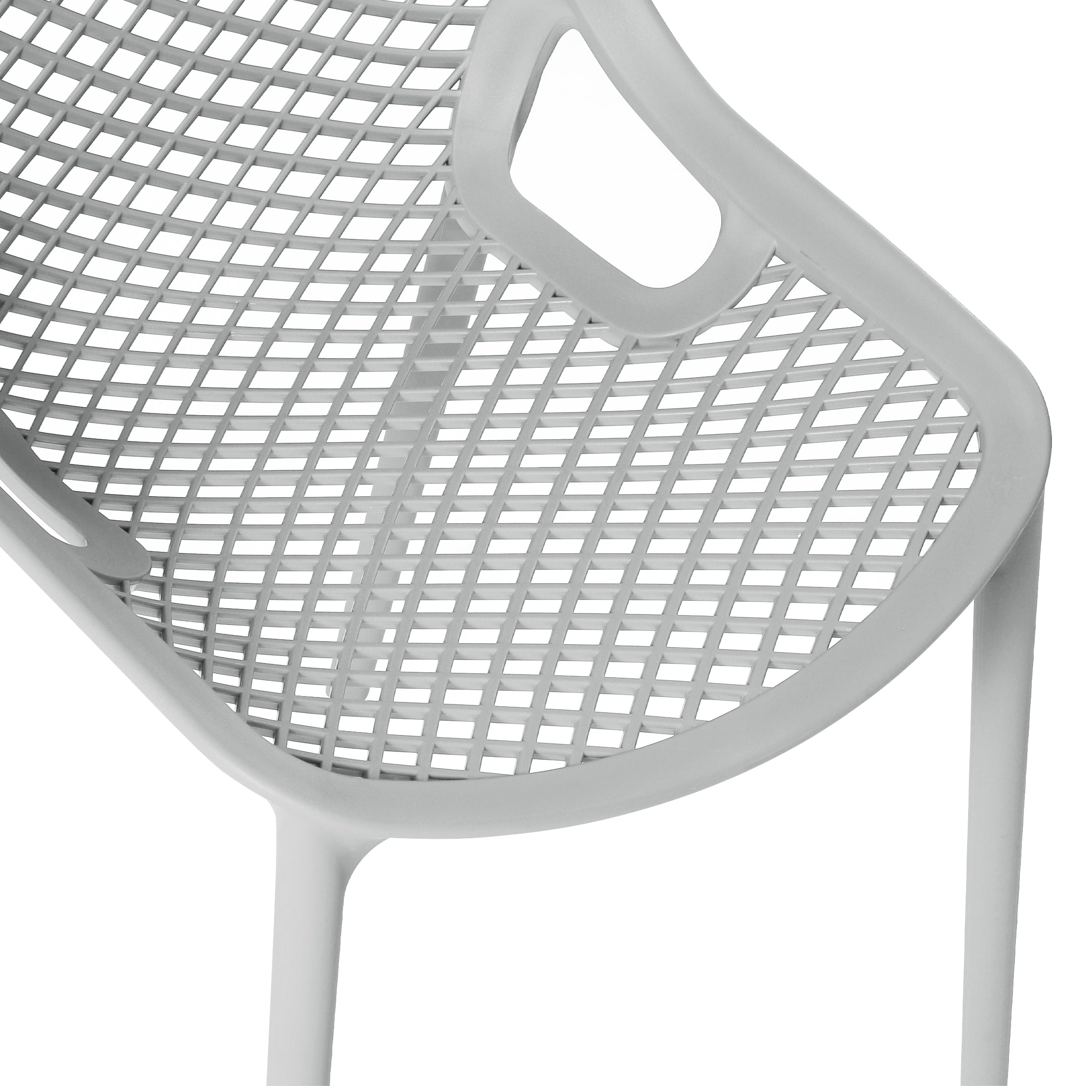 Sunshine Outdoor Stackable Modern Plastic Dining Chairs (Set of 2)