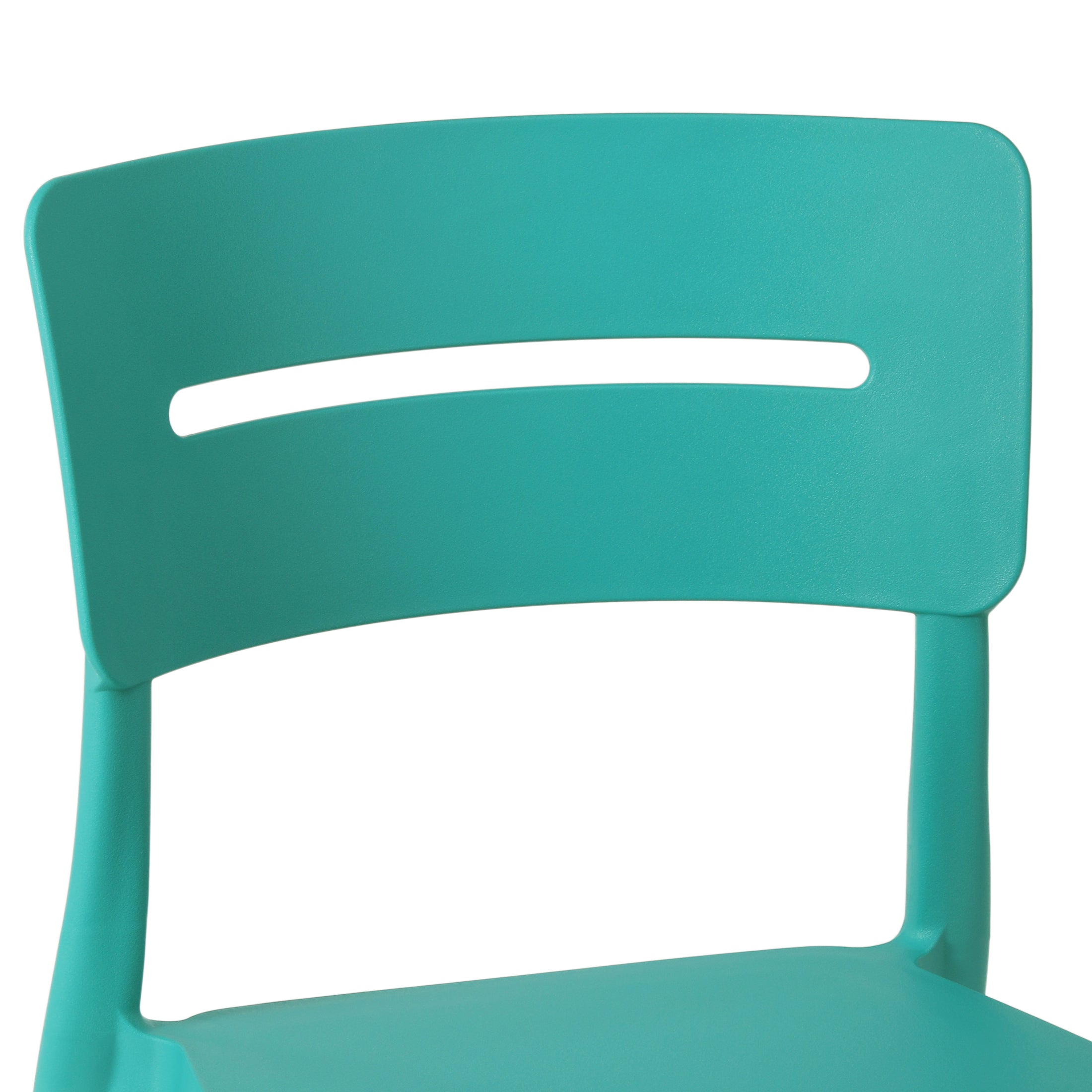 Sunshine Modern 5-Piece Resin Patio Dining Table Set with Stackable Patio Dining Chairs