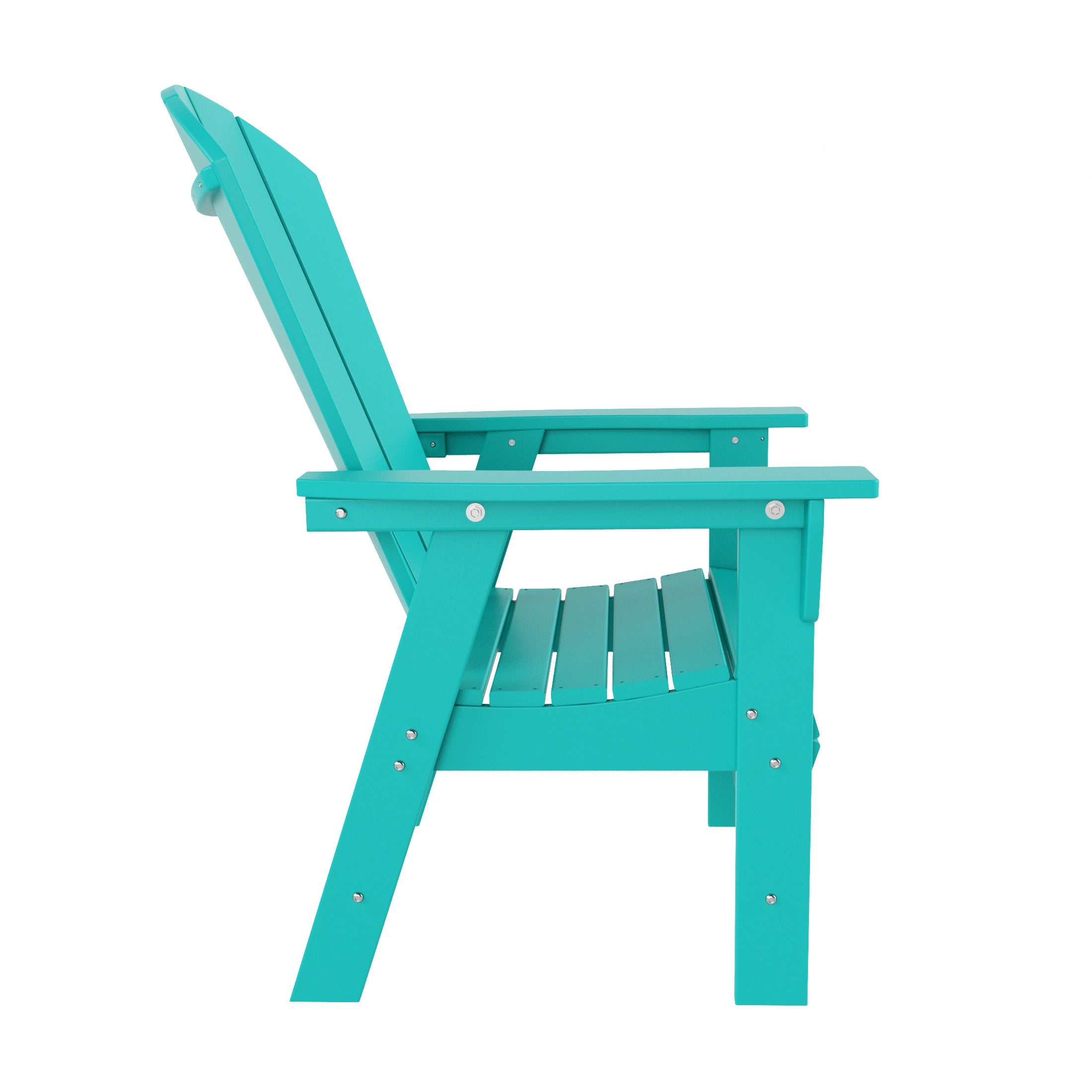 Paradise Malibu Outdoor Patio HDPE Plastic Adirondack Dining Chair