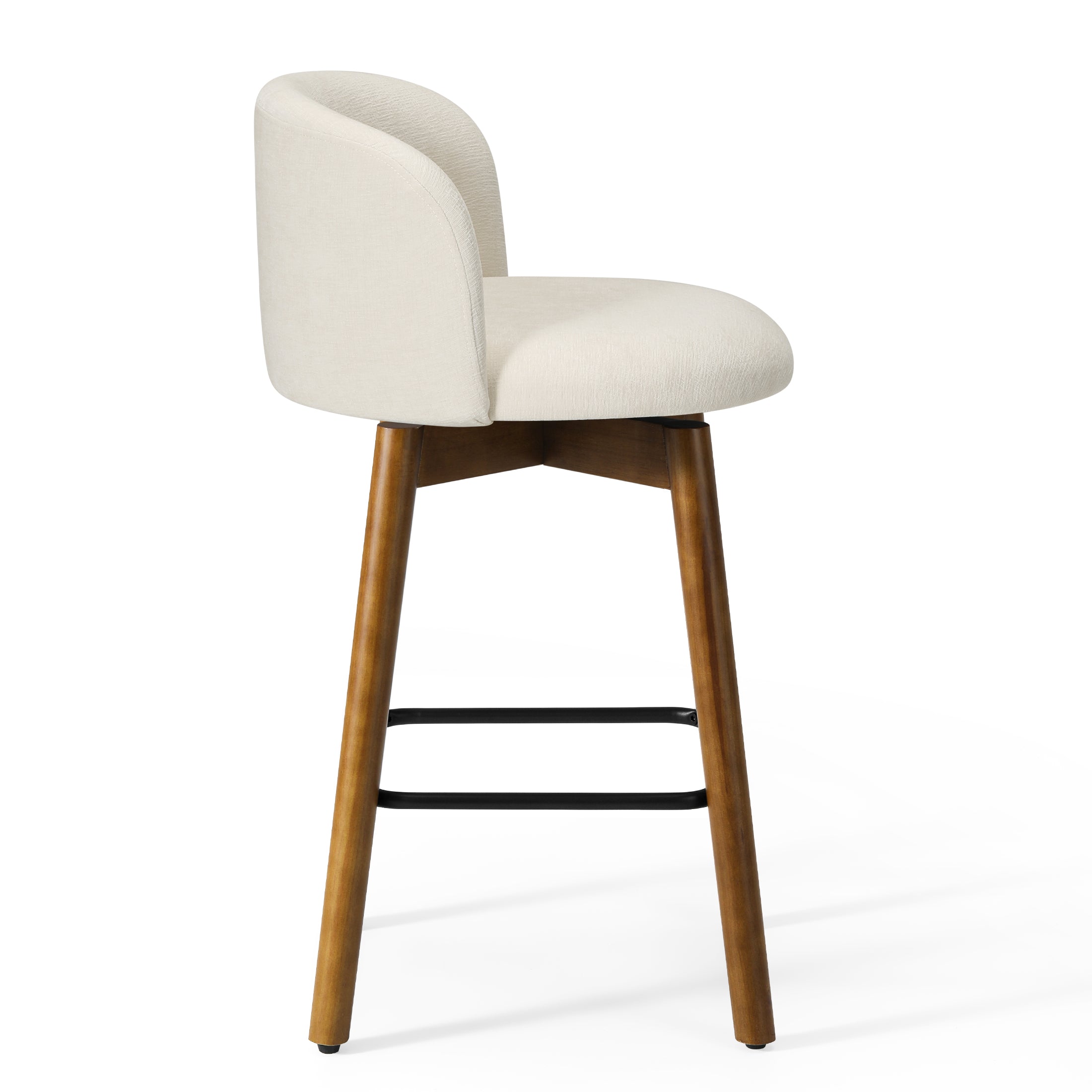 Danburry Modern Chenille Upholstered 26" Counter Height Swivel Bar Stool