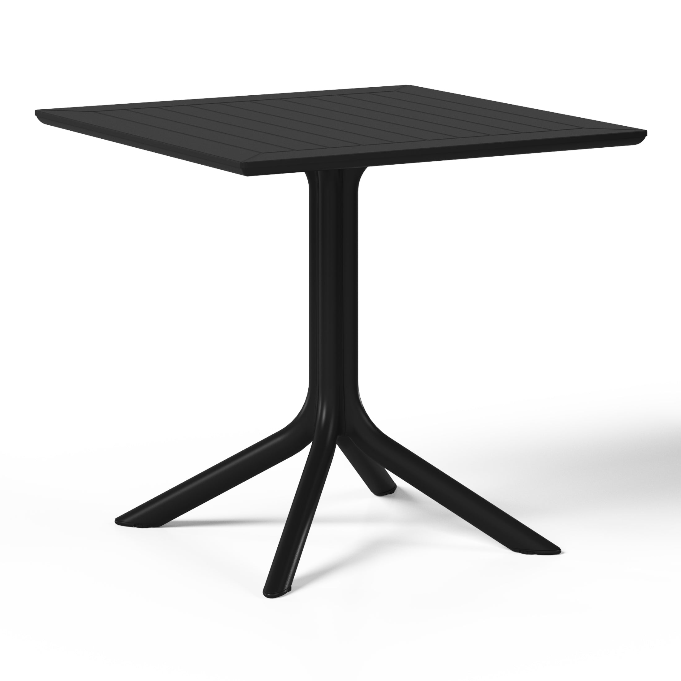 Sunshine 31.5" Square Outdoor Plastic Resin Patio Dining Table for 4