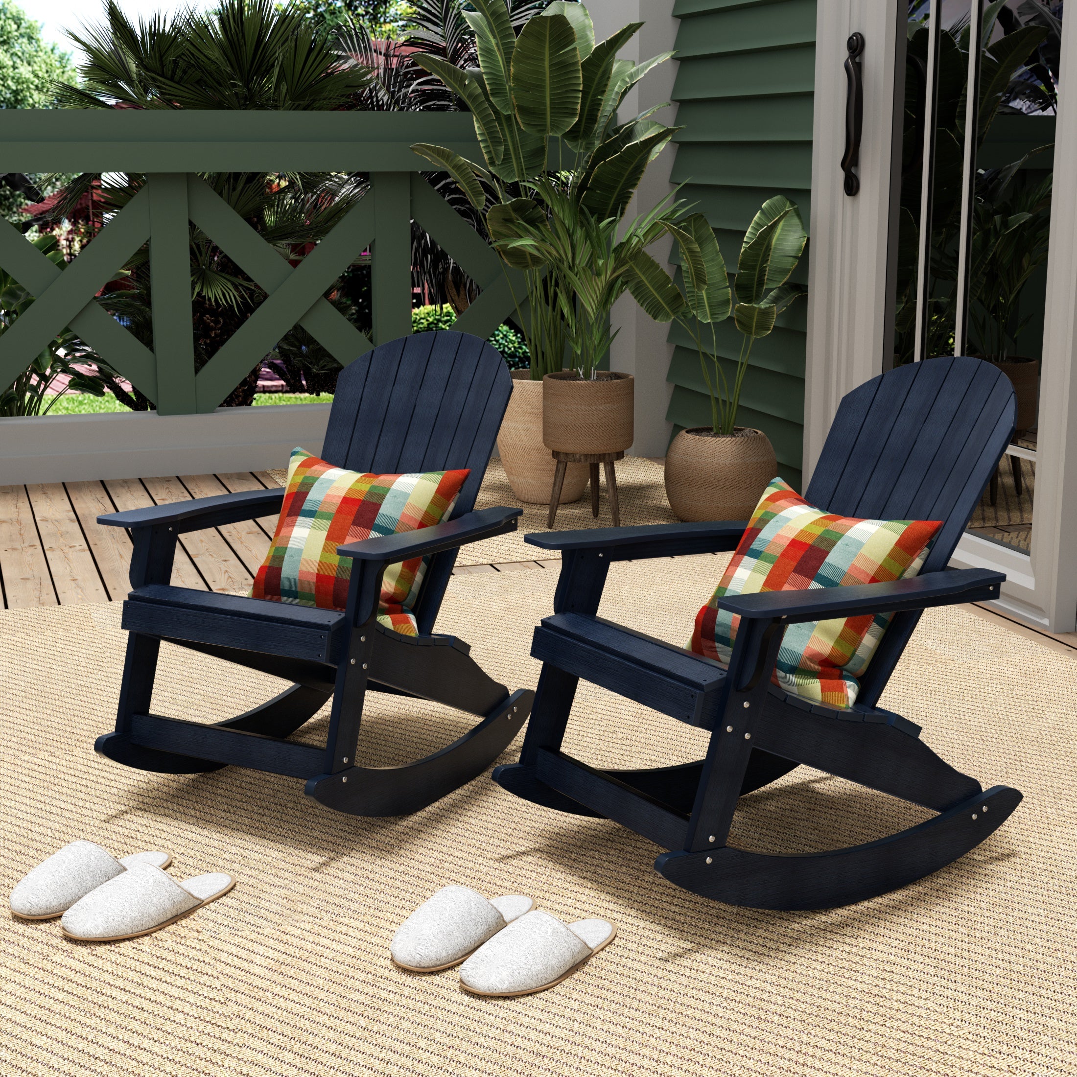 Florence HIPS Outdoor Rocking Adirondack Chair (Set of 2)