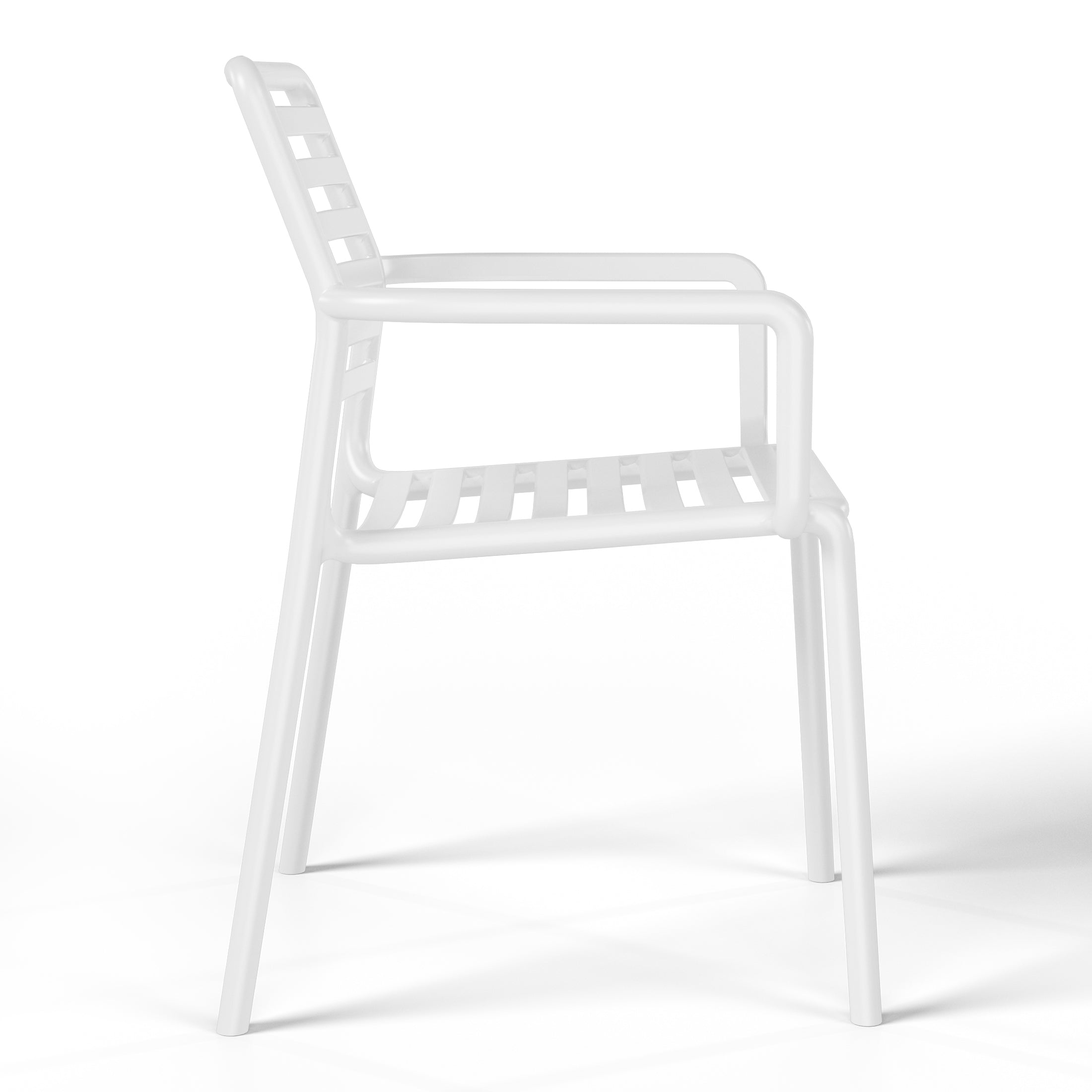 Sunshine Outdoor Stackable Polypropylene Plastic Resin Dining Armchairs (Set of 4)