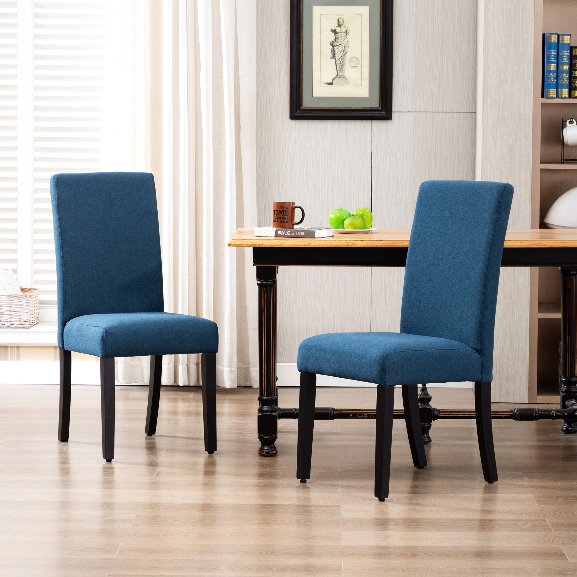 Adison Linen fabric tufted upholstered dining chair