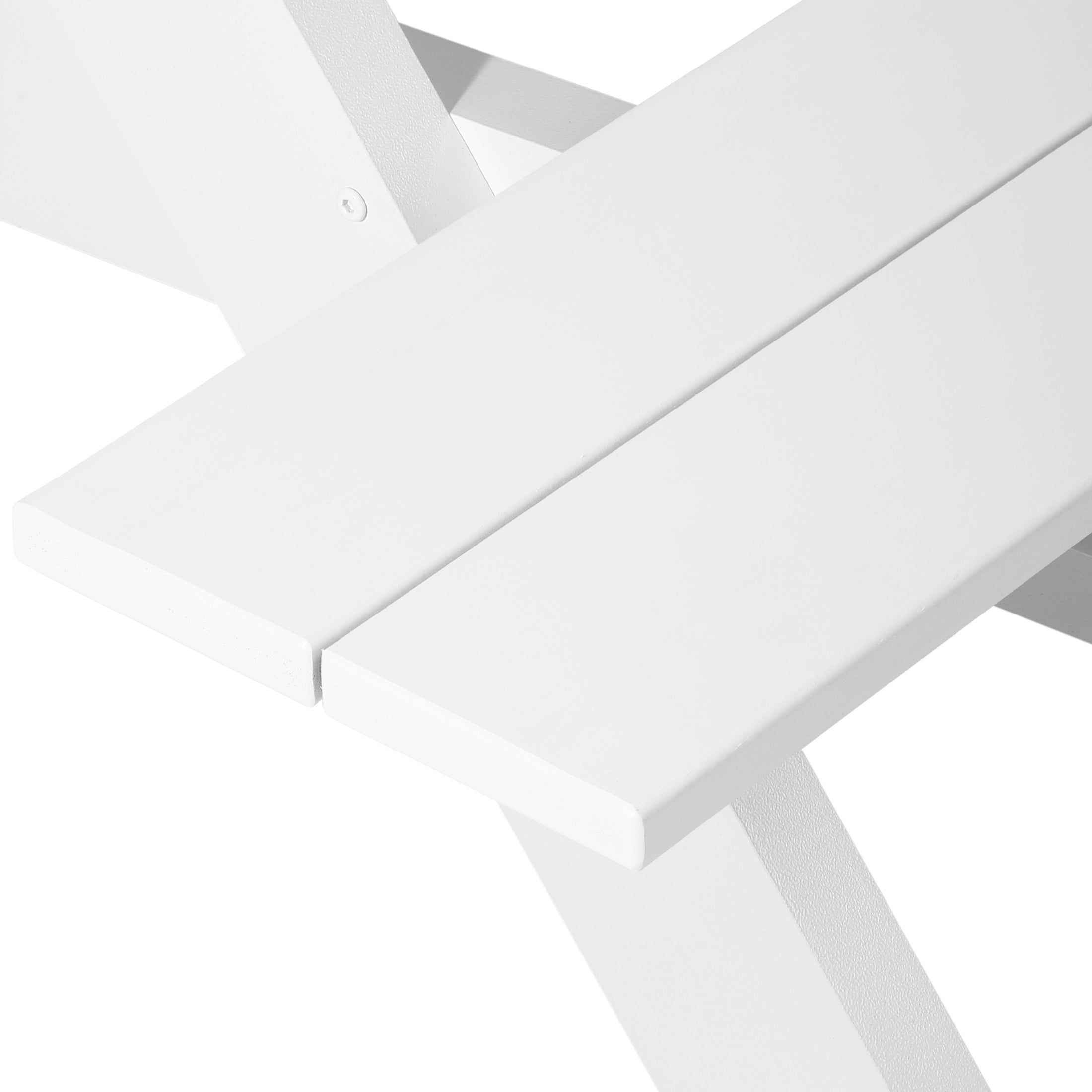 Macon Outdoor 70" HDPE Plastic Picnic Table Bench With Umbrella Hole