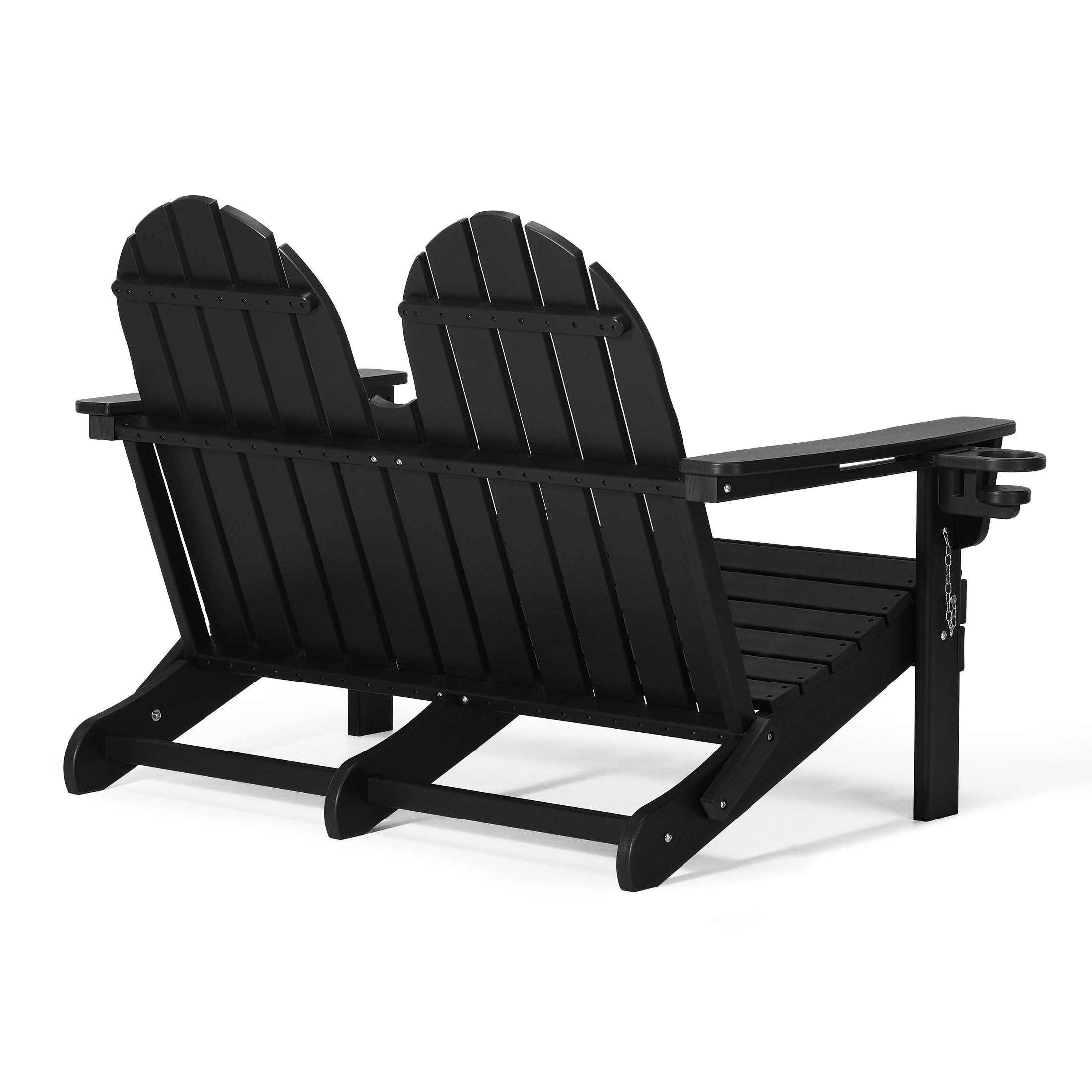 Savannah Outdoor Patio 49" HDPE Folding Adirondack Garden Bench