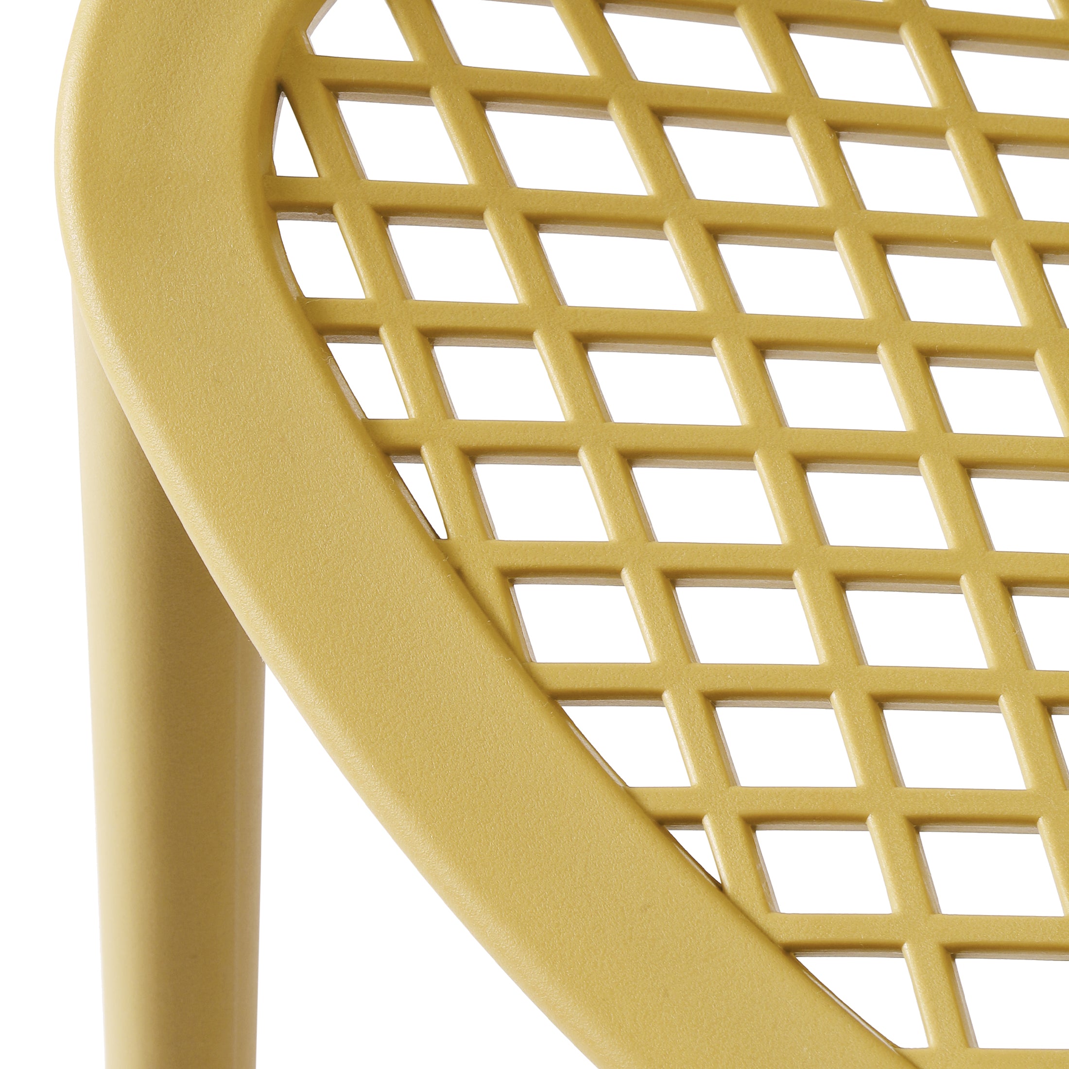Sunshine Outdoor Stackable Modern Plastic Dining Chairs (Set of 2)