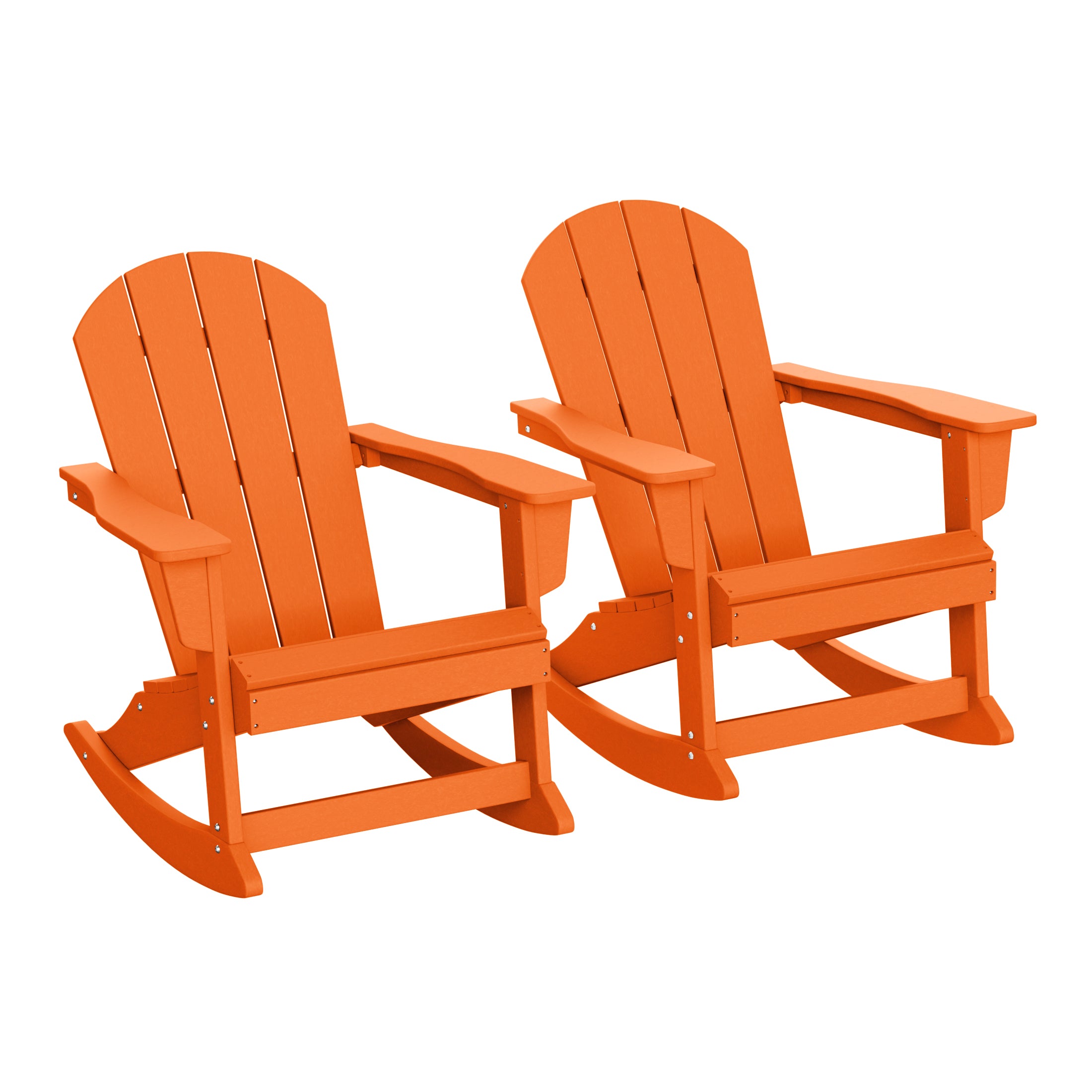 Paradise 2 piece set Outdoor / Patio Poly Adirondack rocking chairs ( 2 seater )