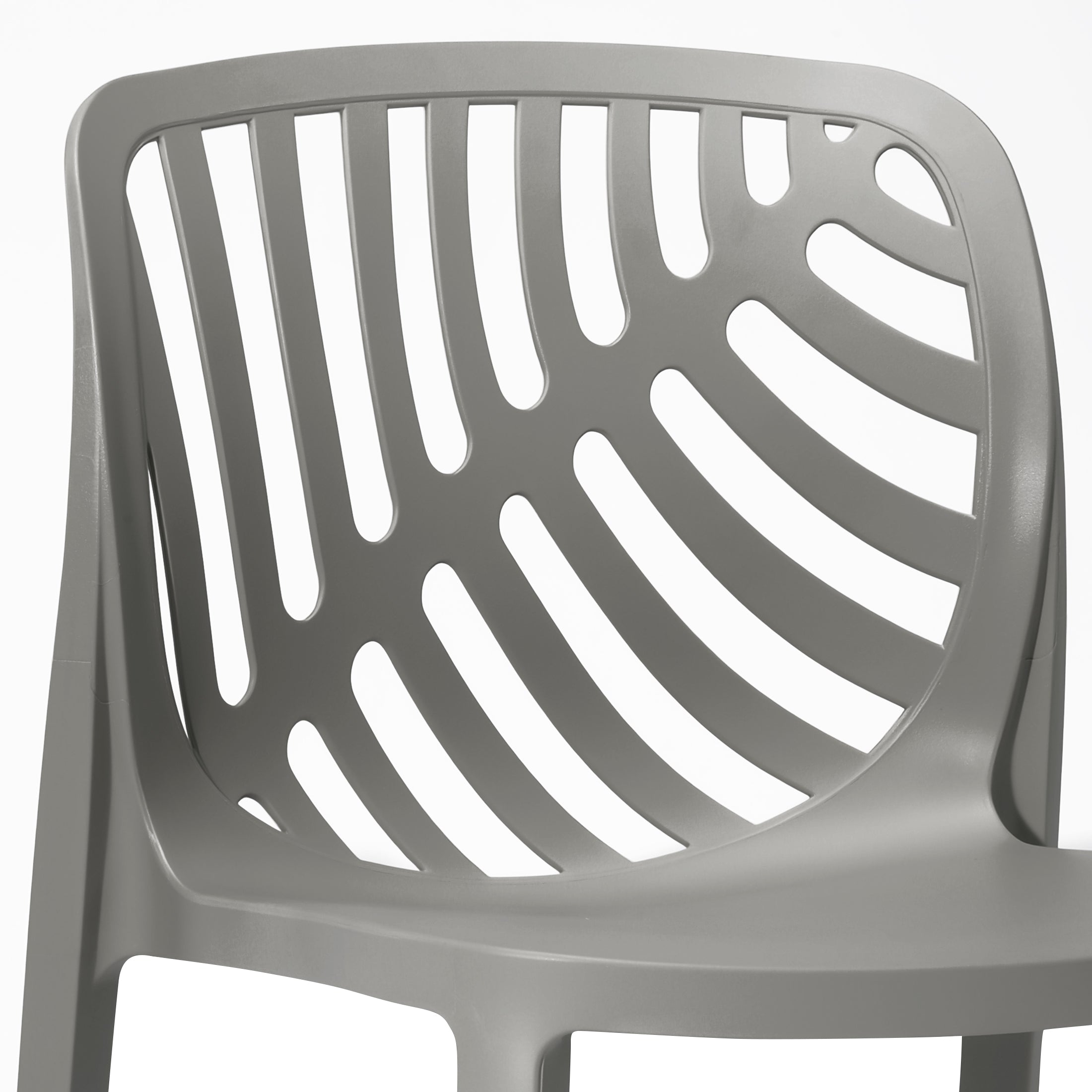 Sunshine Outdoor Modern Stackable Polypropylene Plastic Patio Bistro Dining Side Chairs (Set of 2)