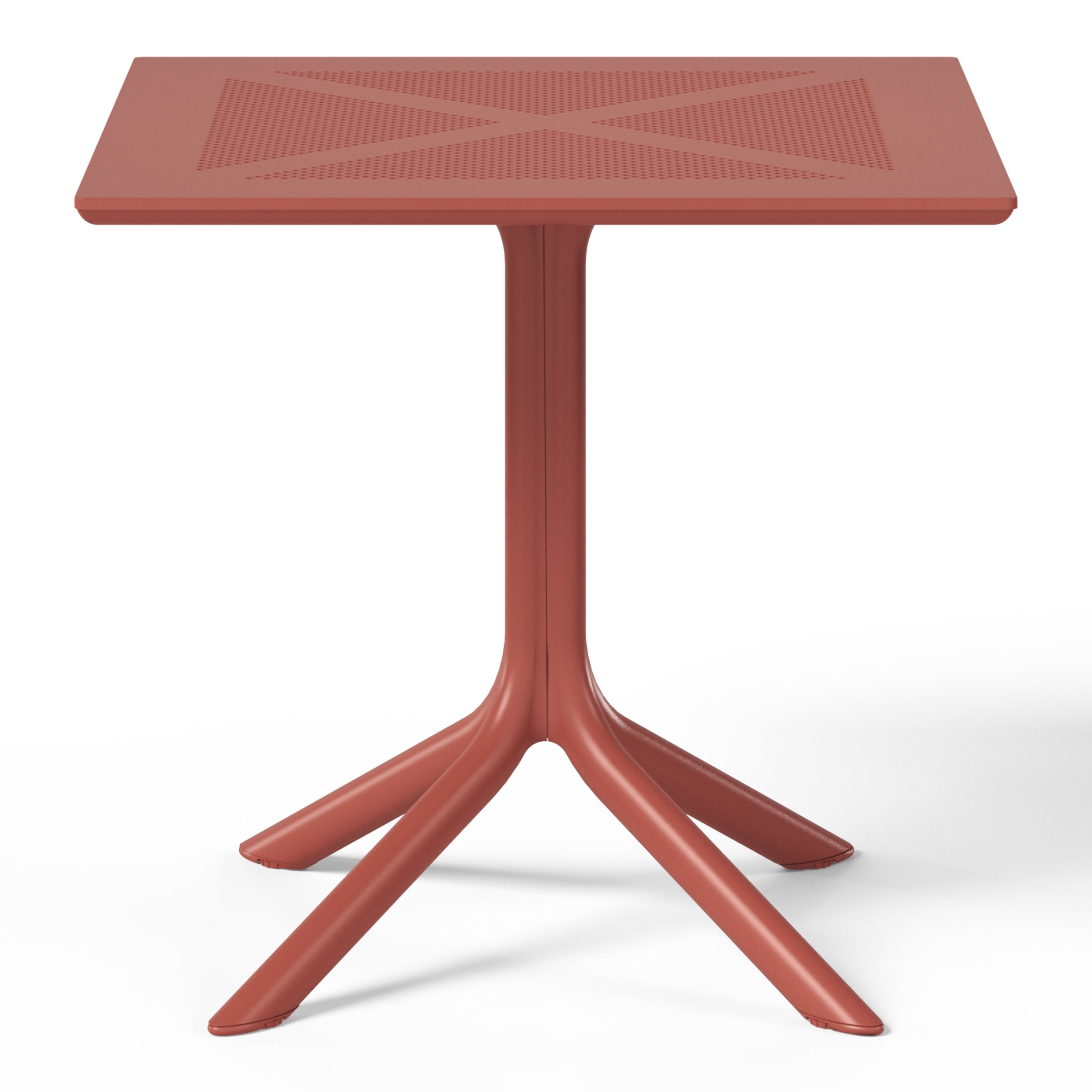 Sunshine 31.5" Square Plastic Outdoor Patio Dining Table for 4