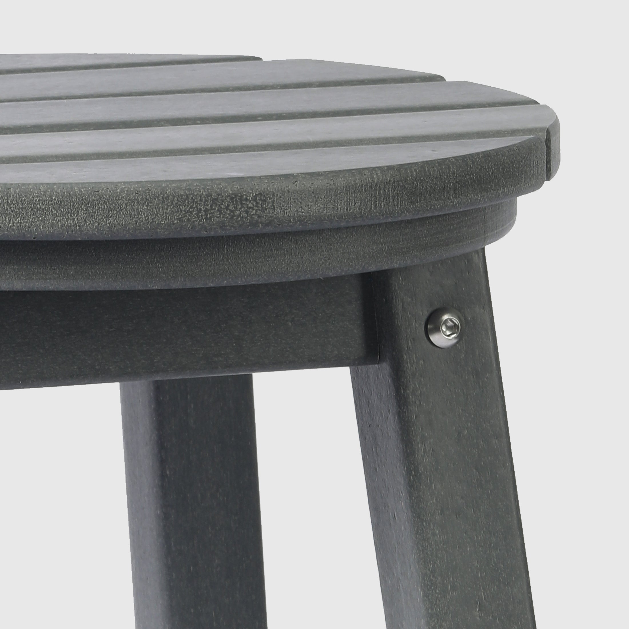 Paradise 24" HDPE Outdoor Patio Round Counter Height Bar Stool Set of 2