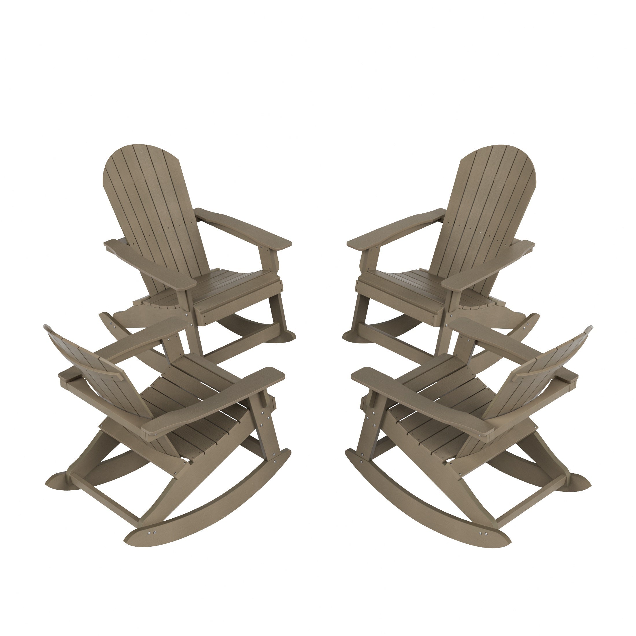 Florence Outdoor Rocking Adirondack Chair (Set of 4)